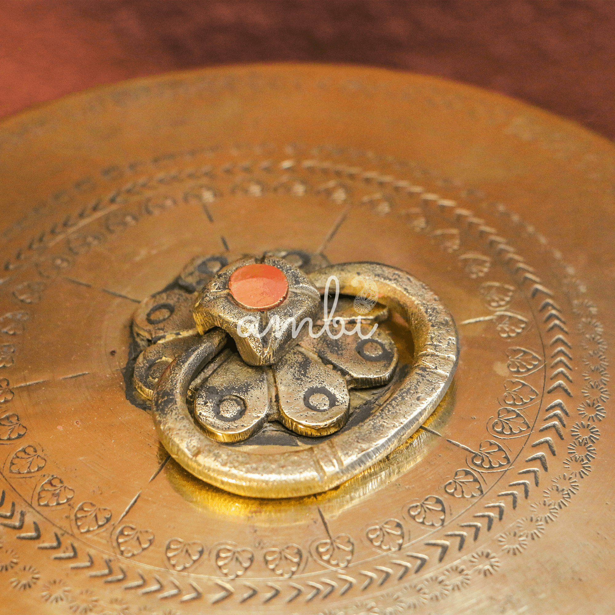 Vintage Classy Engraved Storage Box on Legs - A Rare Piece !