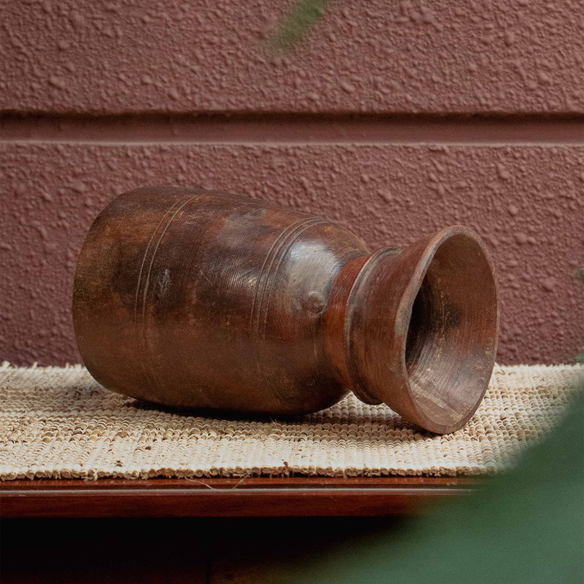 Wooden Vintage Water Pot - Flower Vase