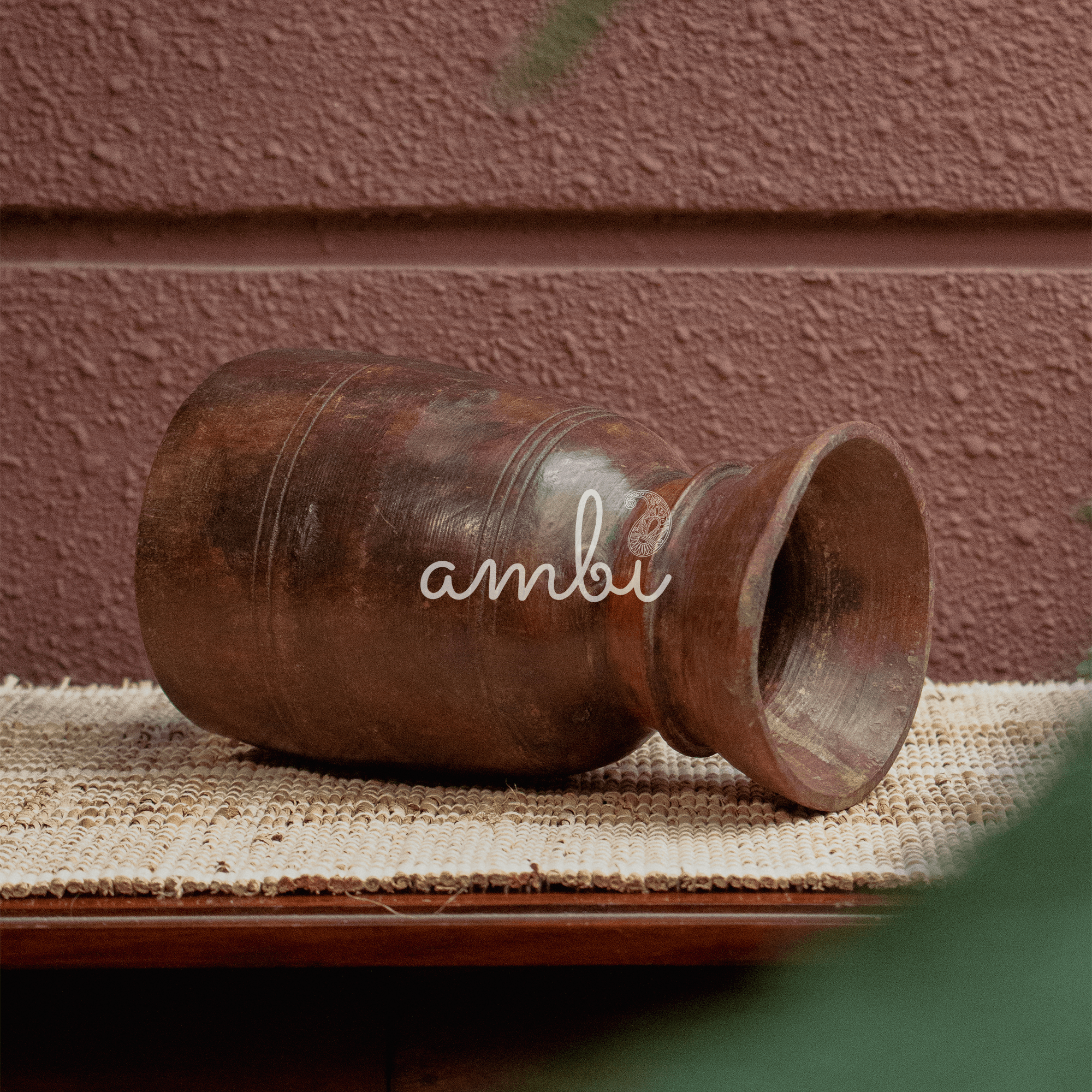 Wooden Vintage Water Pot - Flower Vase