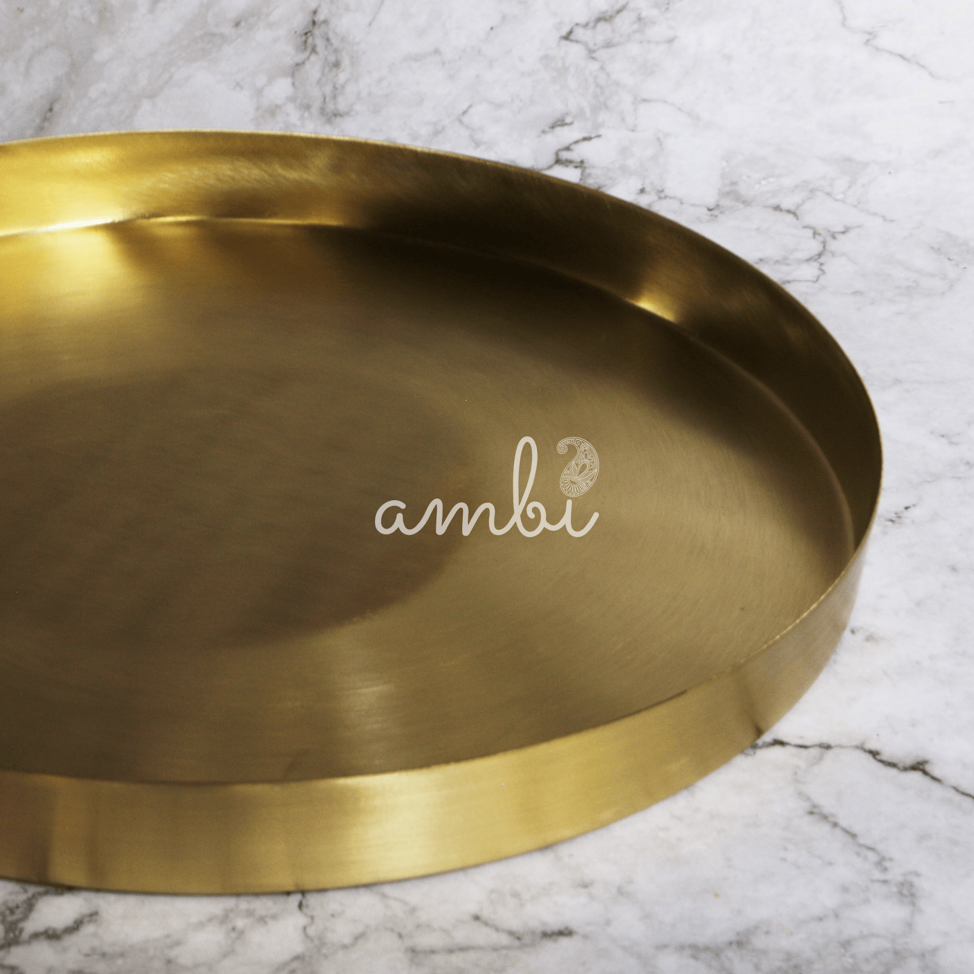 Brass Super Value Thali Set - Set of 6 pieces - Matt Finish