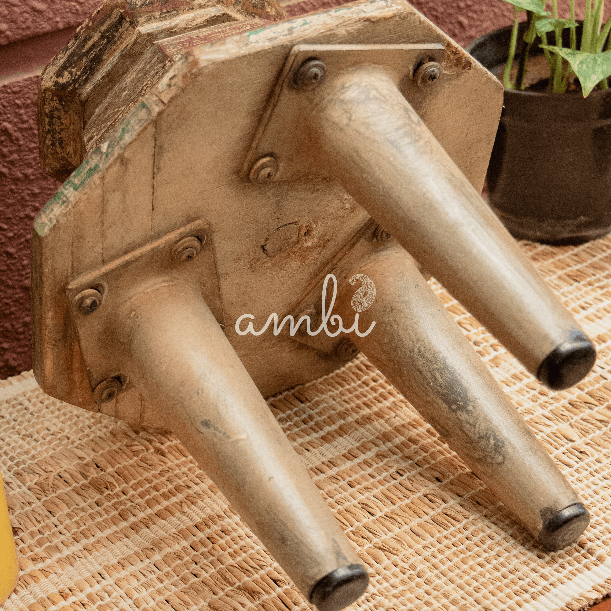 Vintage Candle Stand - 3 Legged - Single Candle