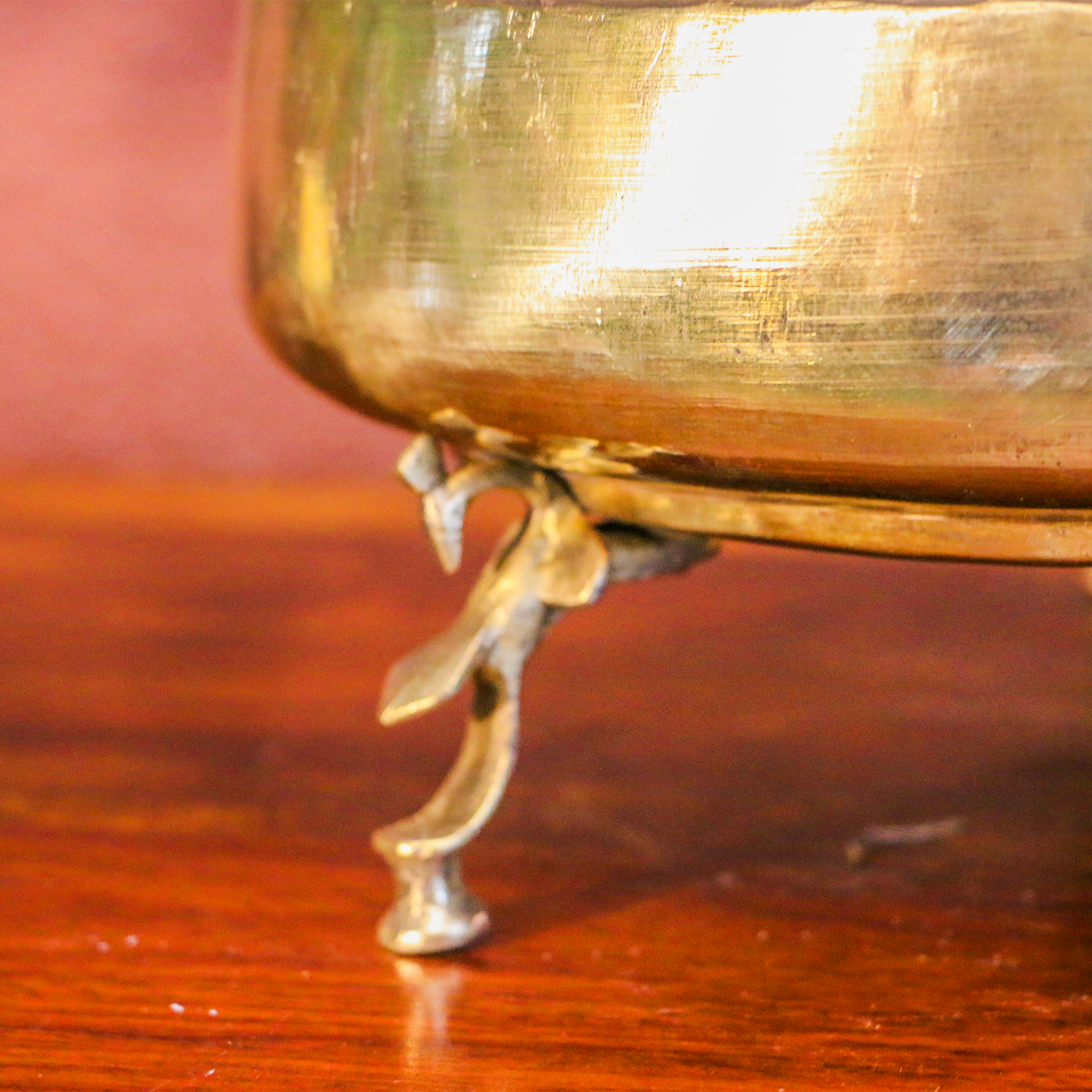 Vintage Classy Engraved Storage Box on Legs - A Rare Piece !