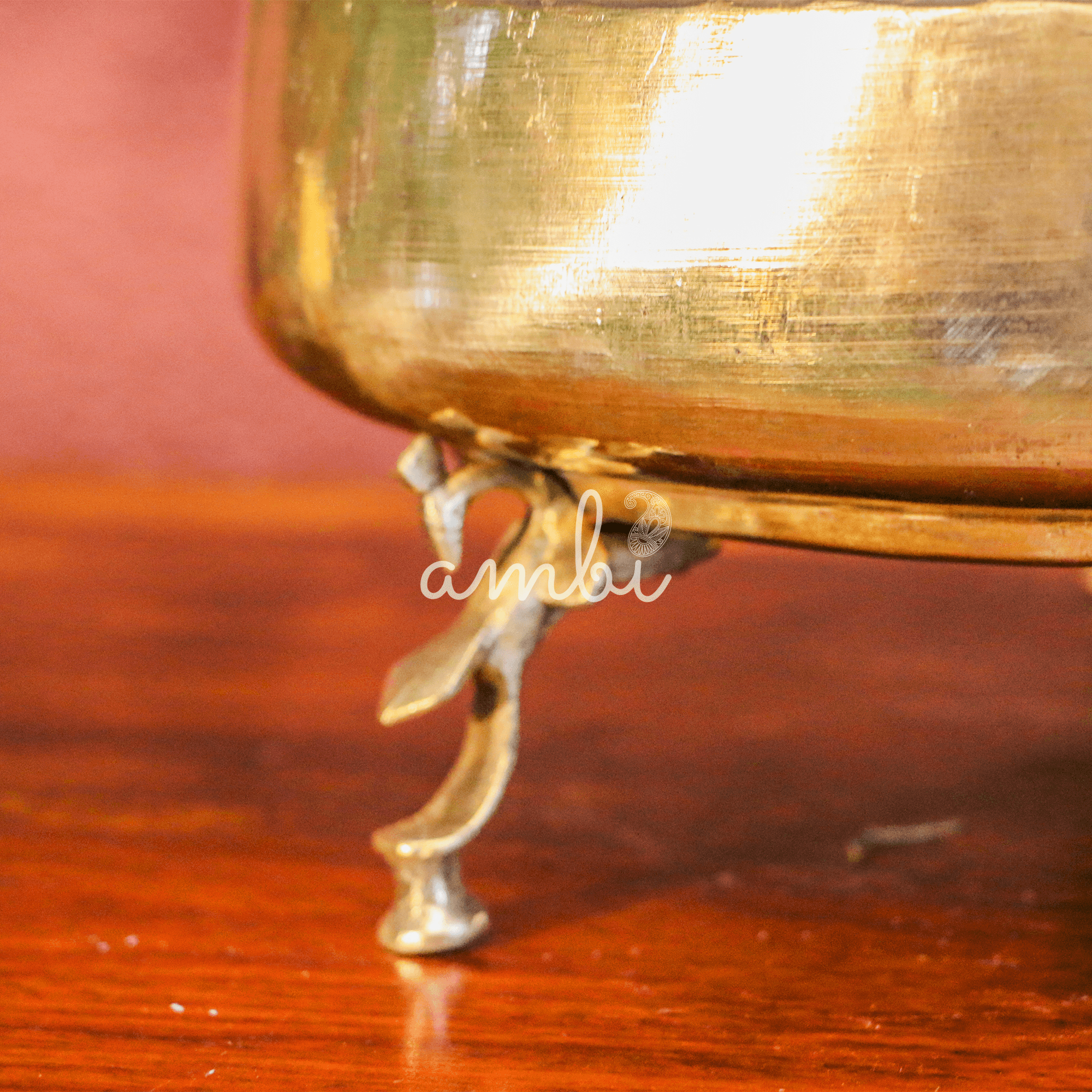 Vintage Classy Engraved Storage Box on Legs - A Rare Piece !
