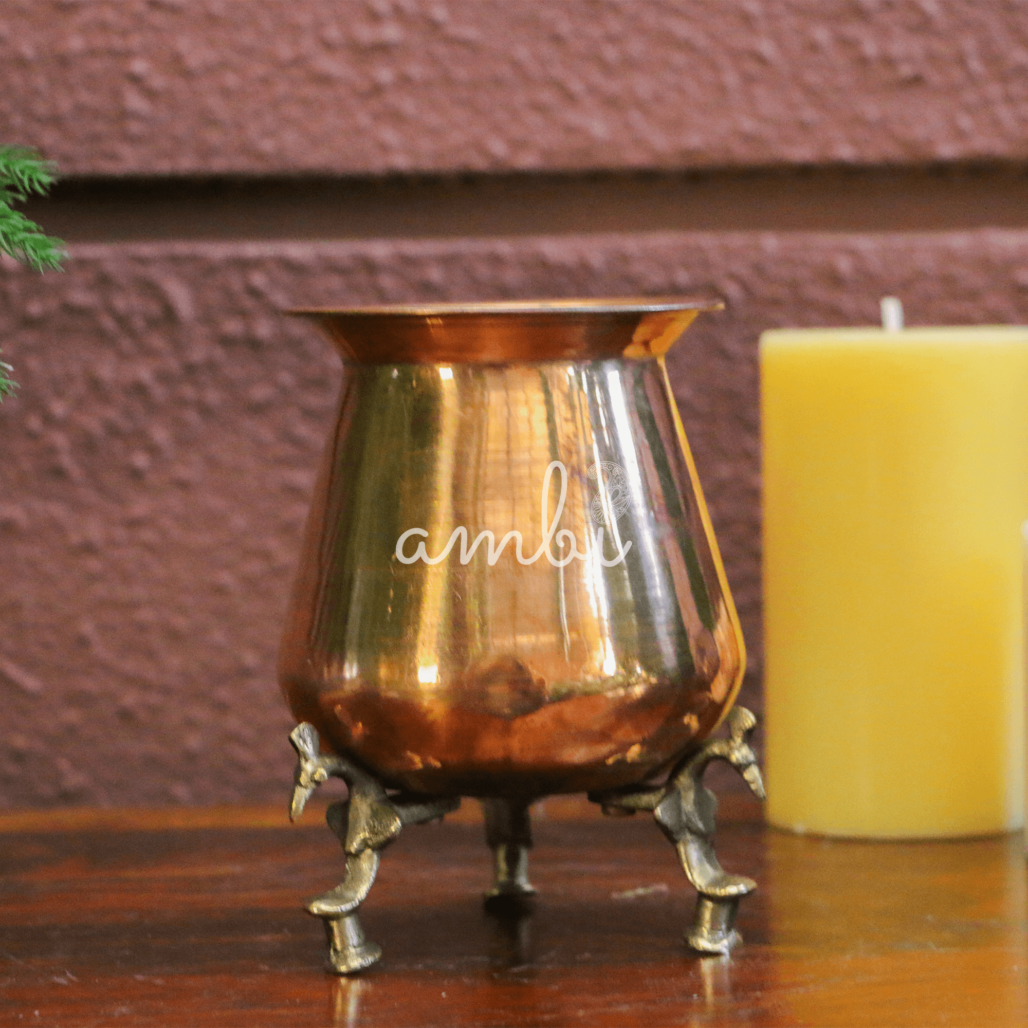 Vintage Copper Lota on Legs