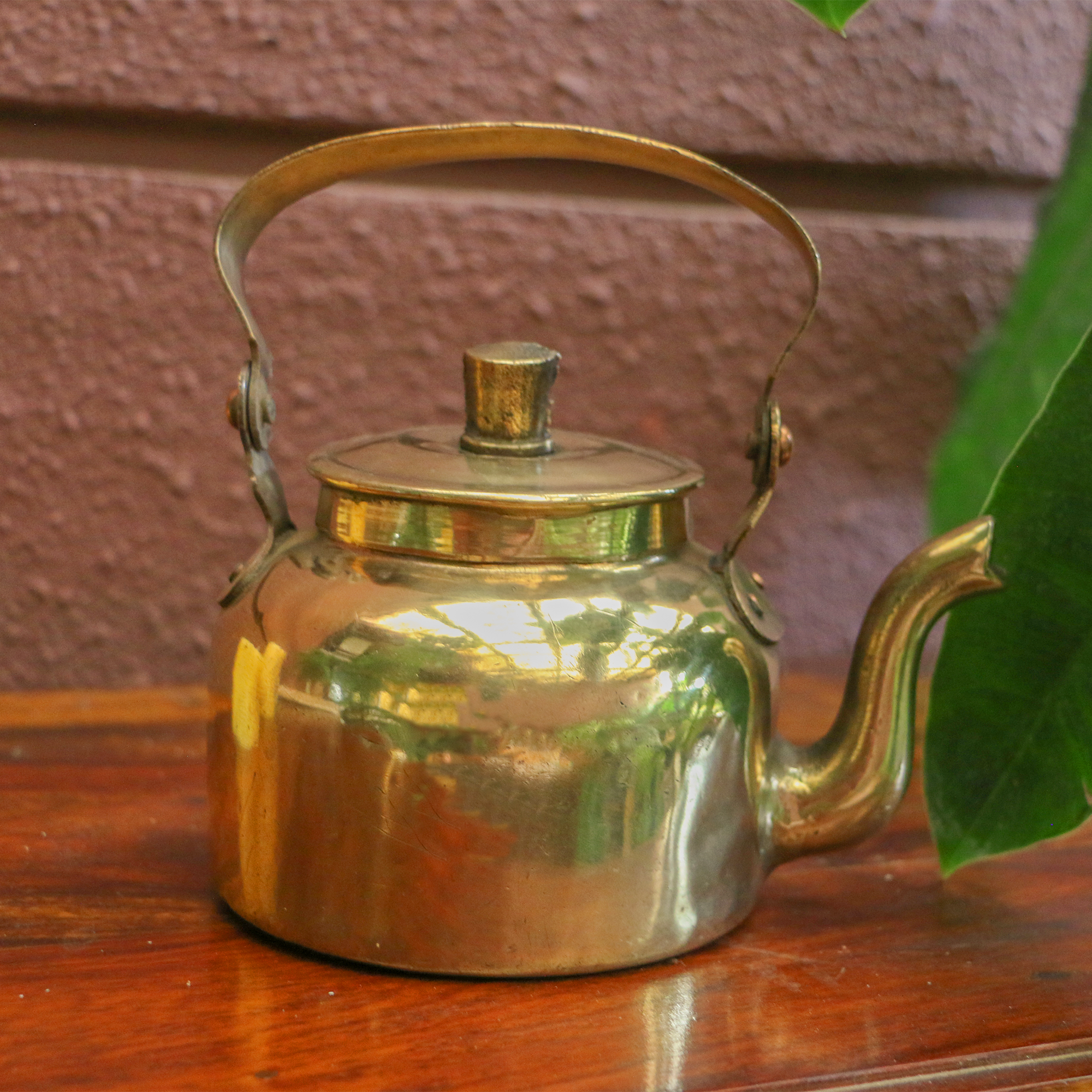 Vintage Brass Kettle - Old World Charm