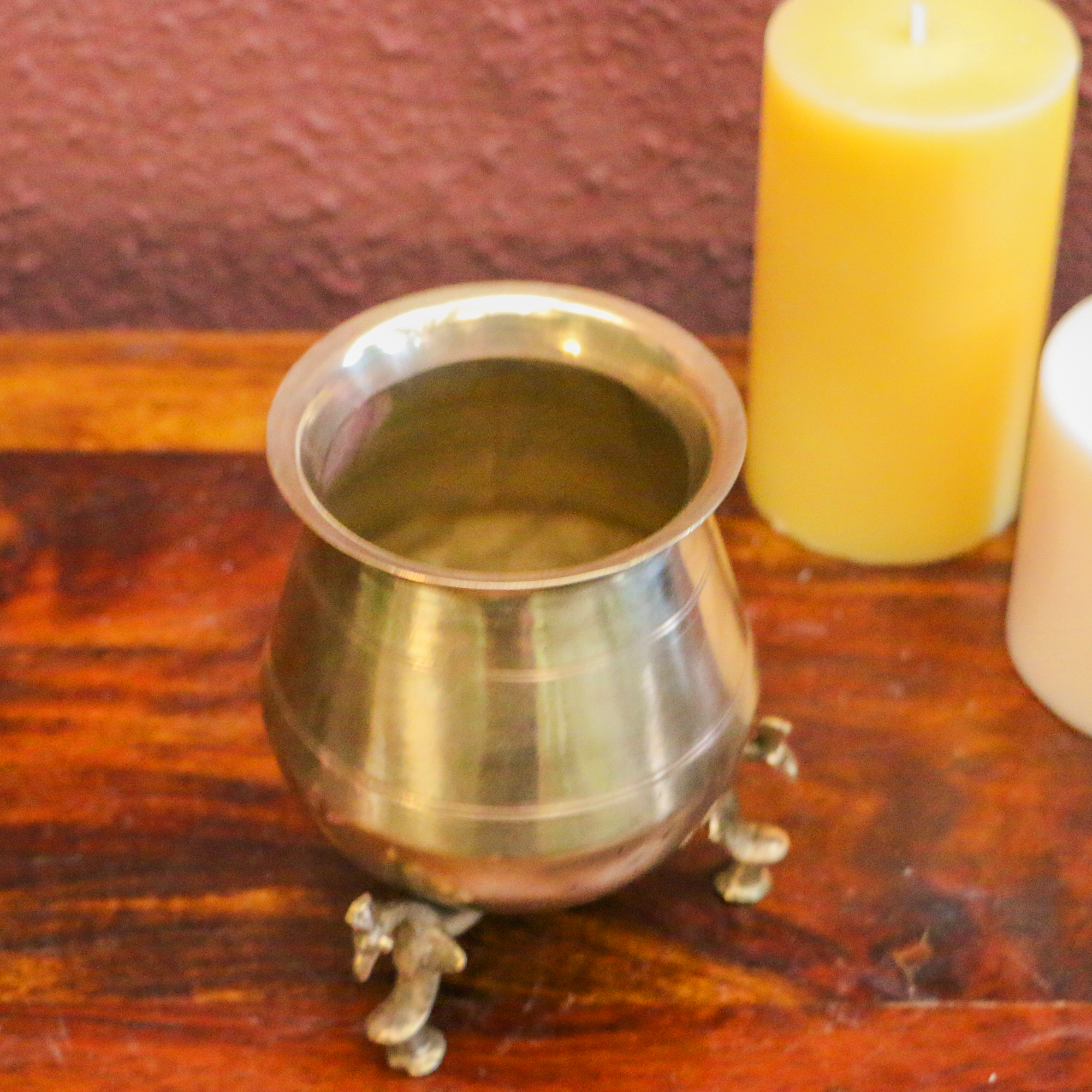 Vintage Brass Lota on Legs