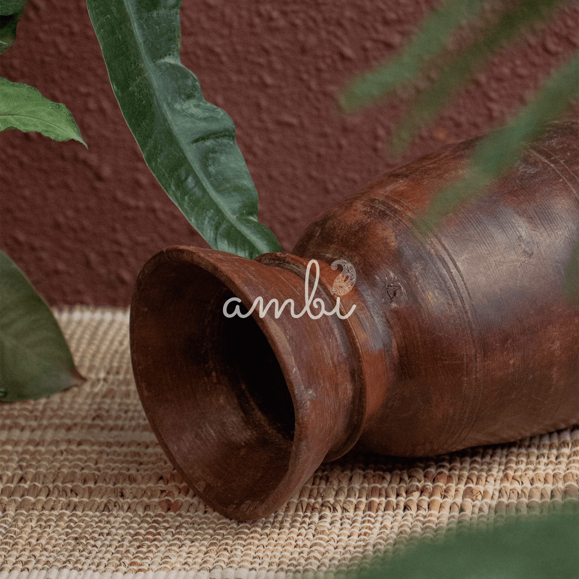 Wooden Vintage Water Pot - Flower Vase