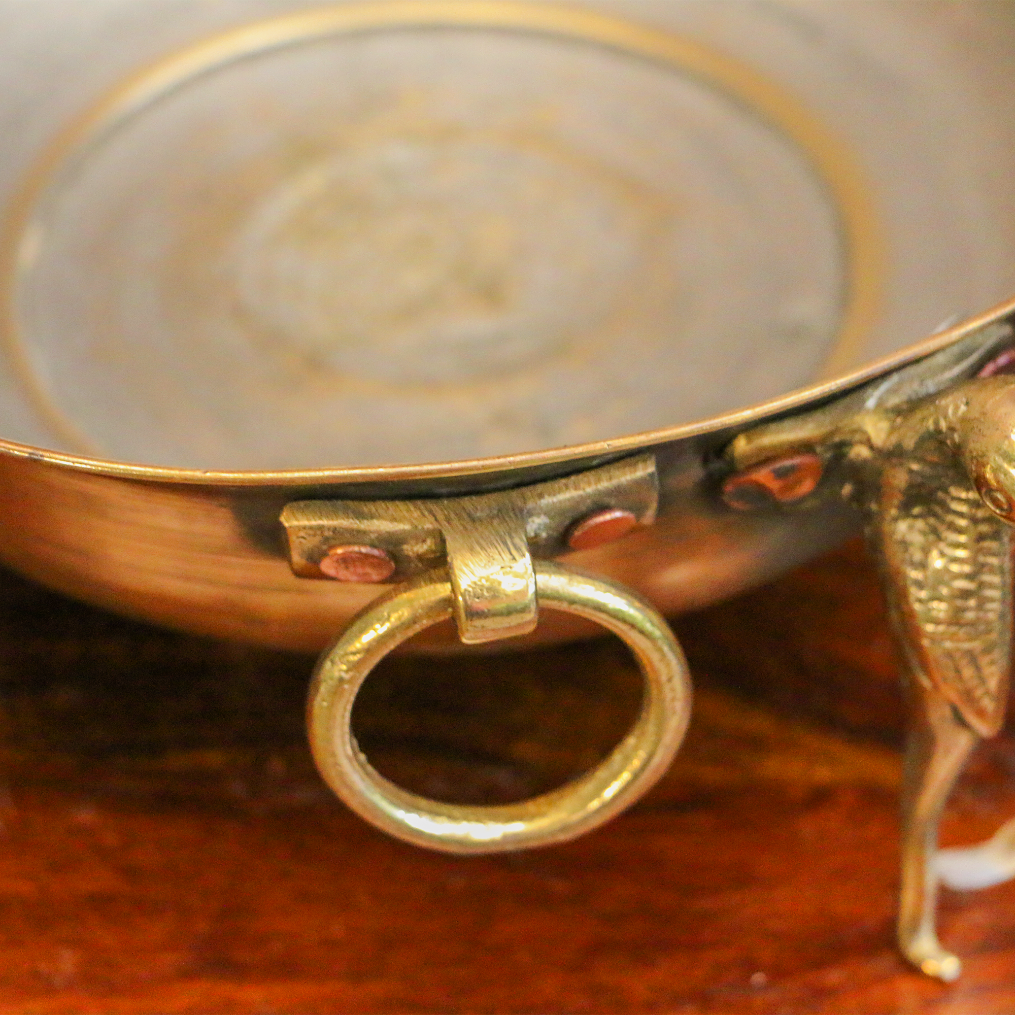 Close-up of a gold artifact