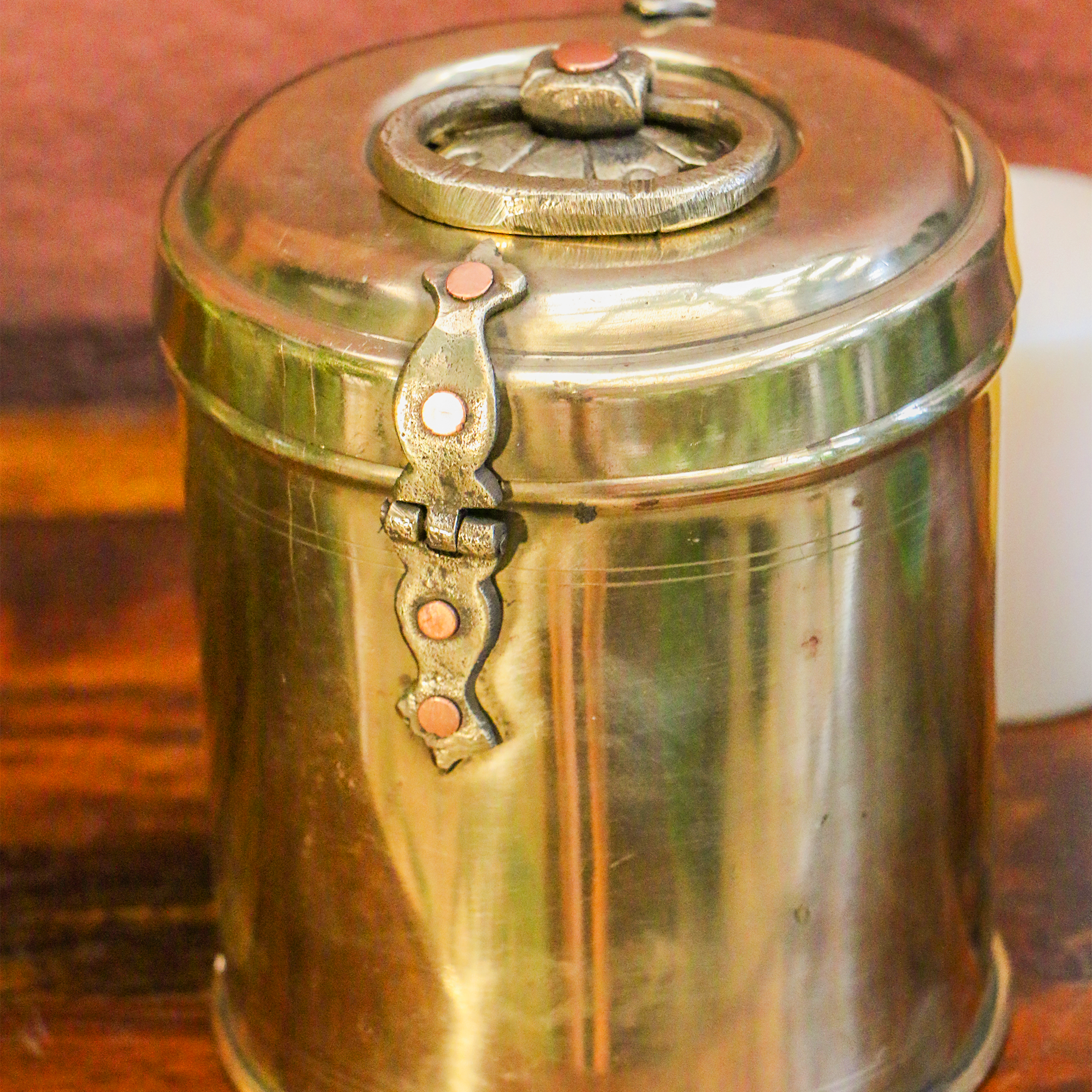 Vintage Heavy Brass Storage Box - 2KG Capacity
