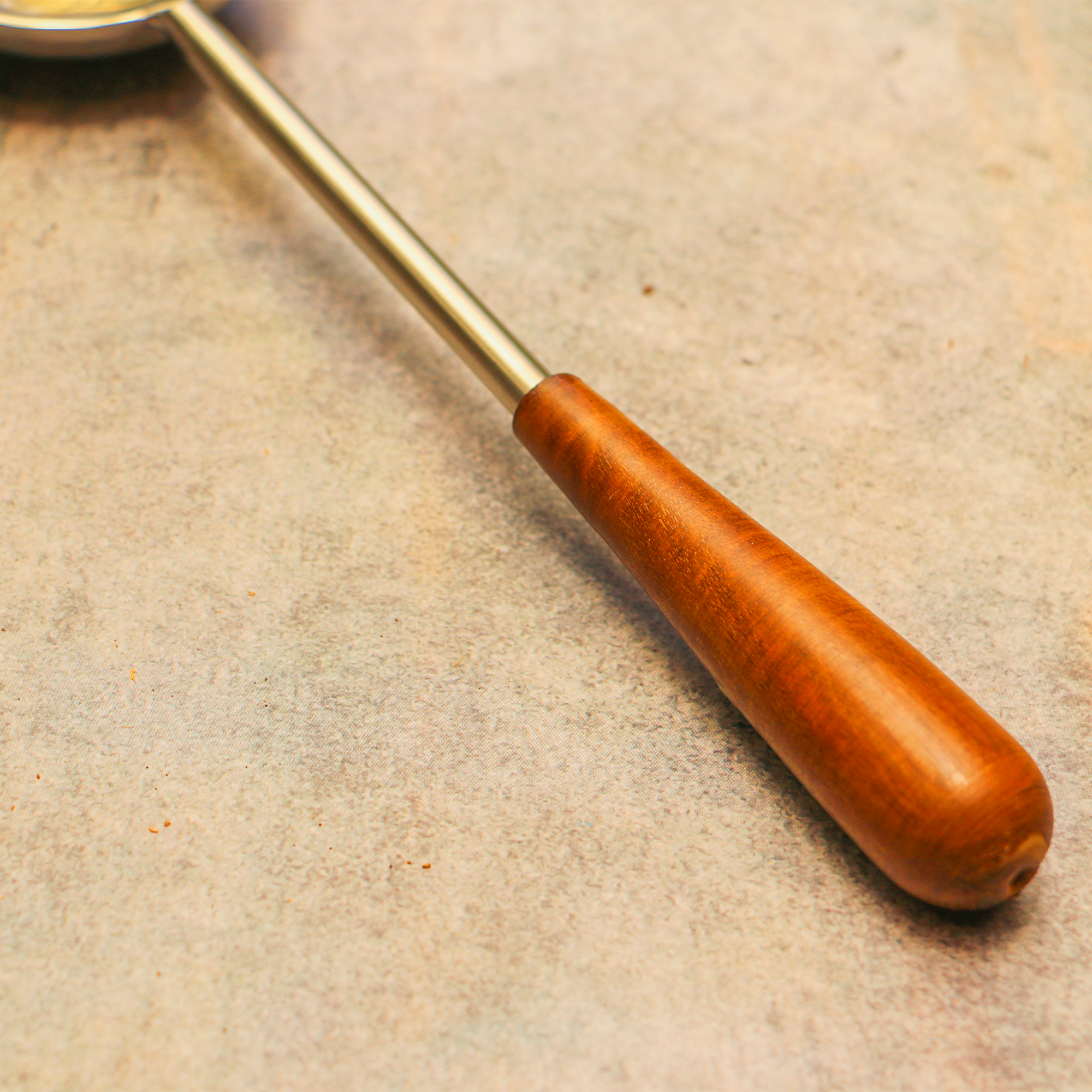 Brass Single Ladle Steel Finish - 14 inches