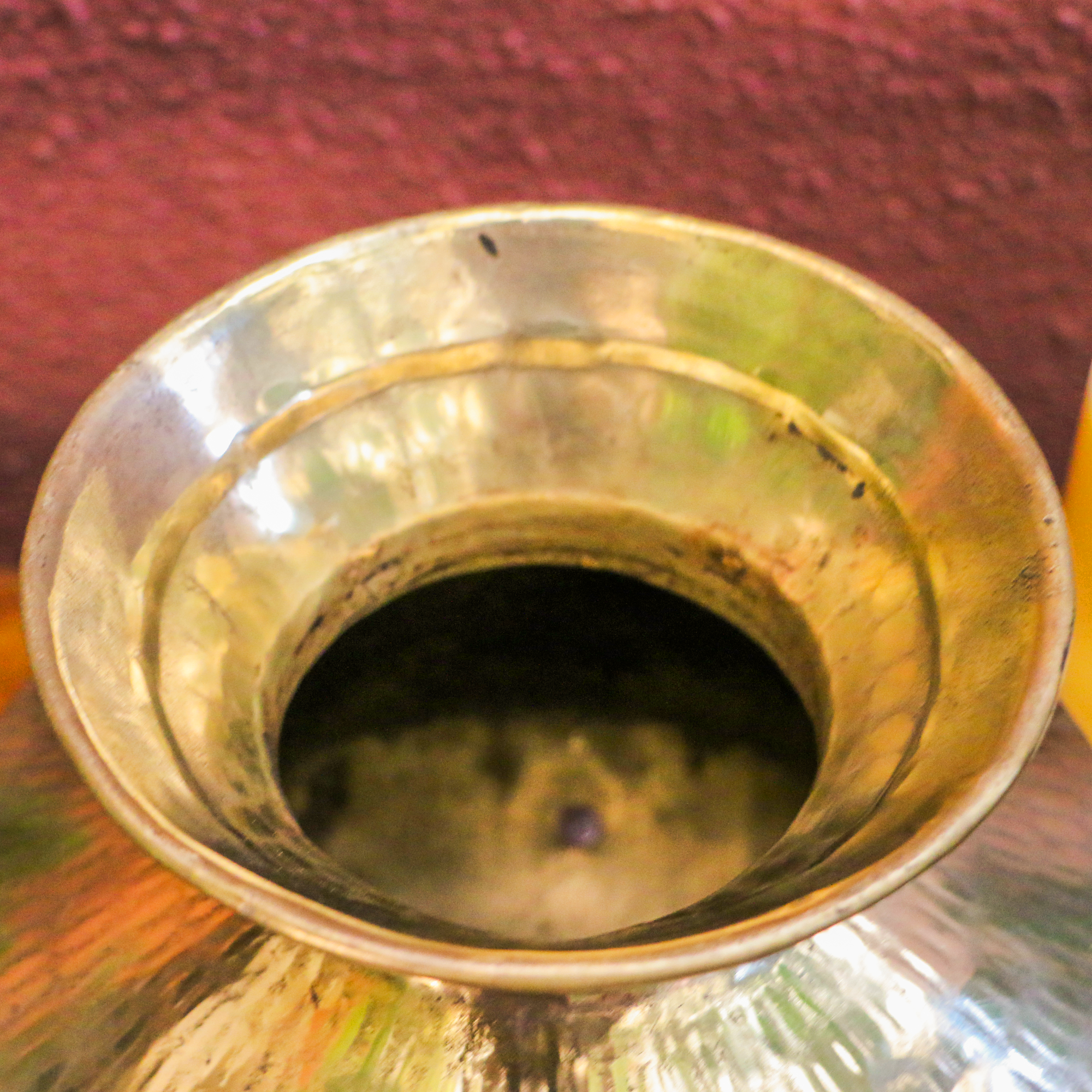 Vintage Brass Water Pot (Mataka) with Narrow Neck and on Legs