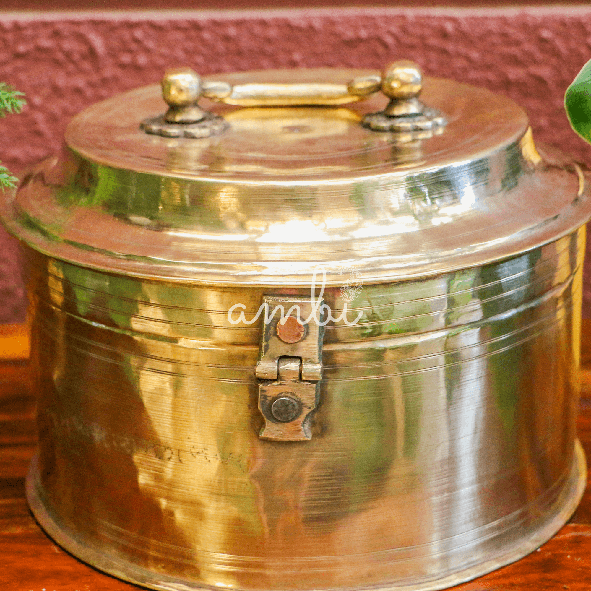 Vintage Brass Storage Box - Large and Heavy - A Collector's Item !