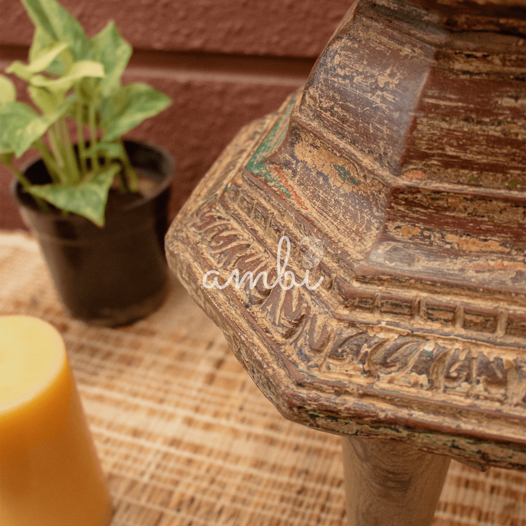 Vintage Candle Stand - 3 Legged - Single Candle