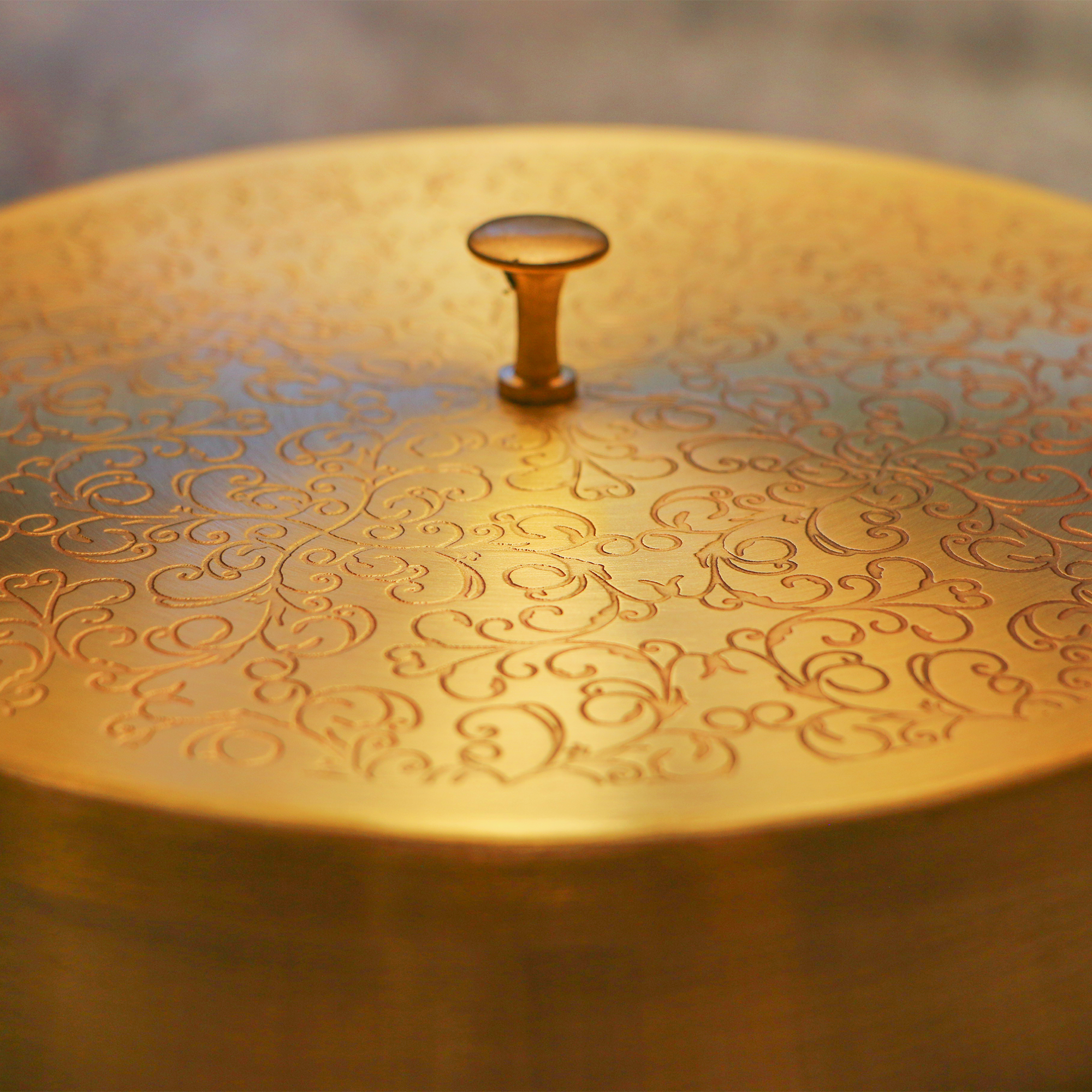 Brass Spice Box Masala Daani with Inlay Work with 7 Containers - 8 Inches