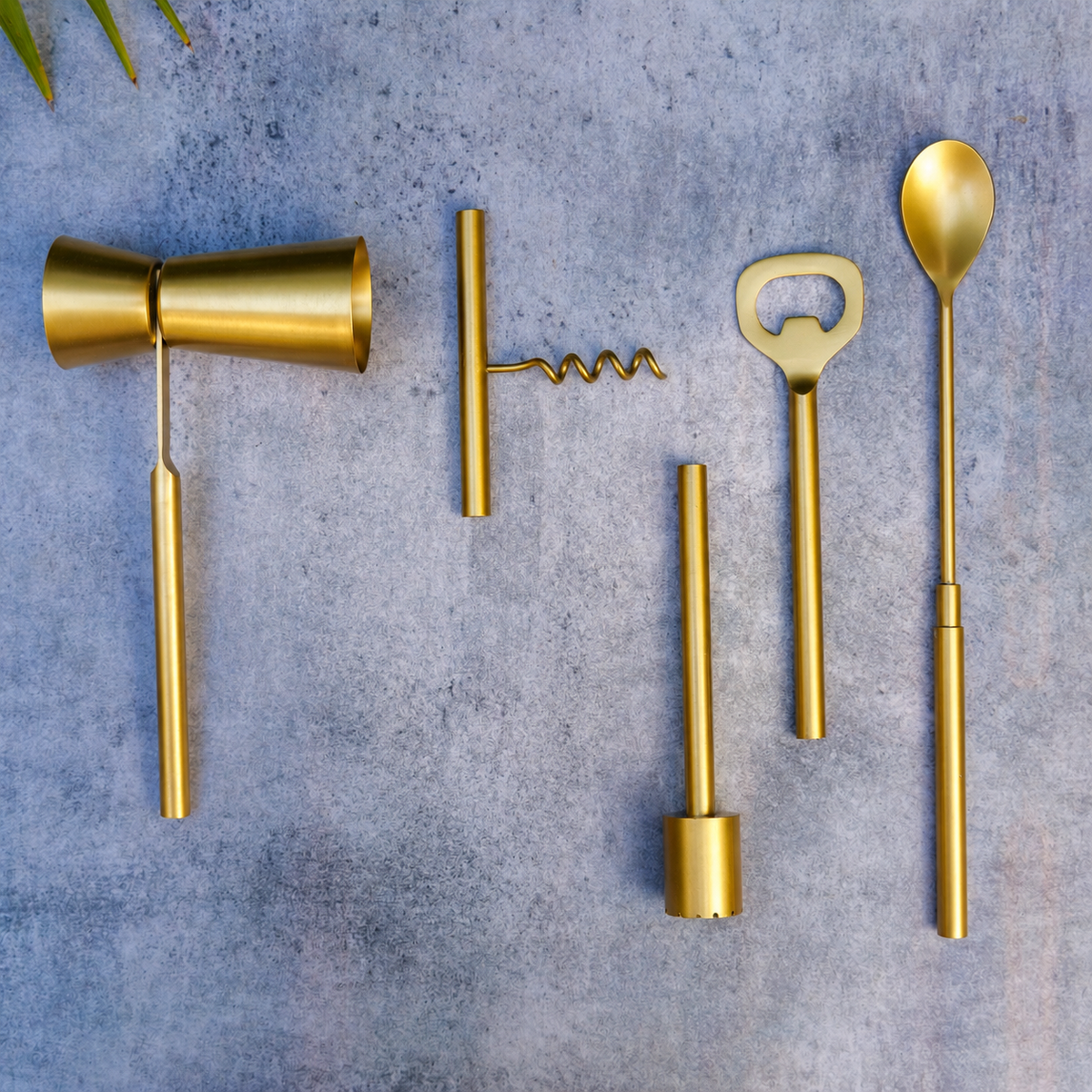 Ambi Pure Brass Bar Tool Set 5 Pcs |GIft Box|