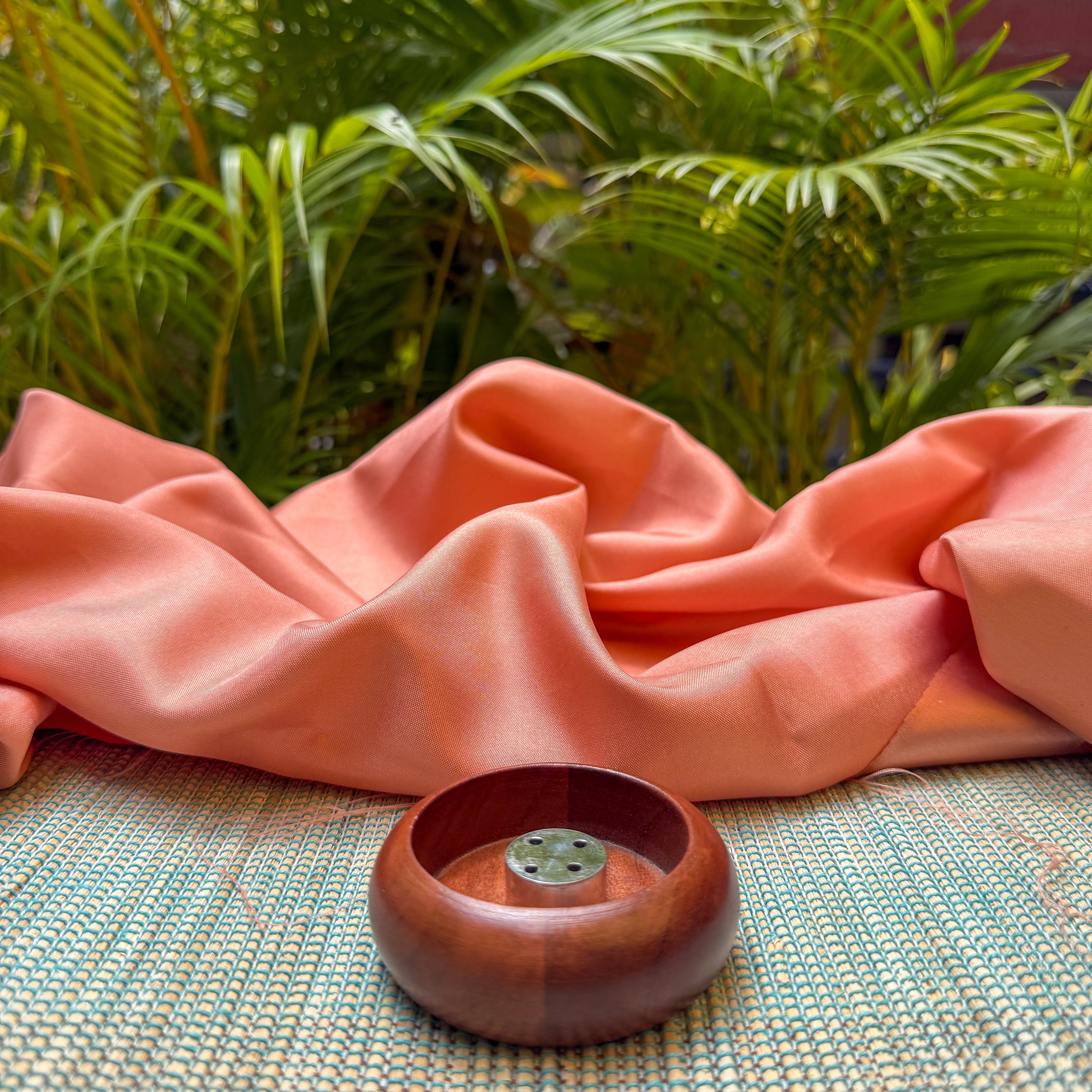 Wooden Round Incense Holder