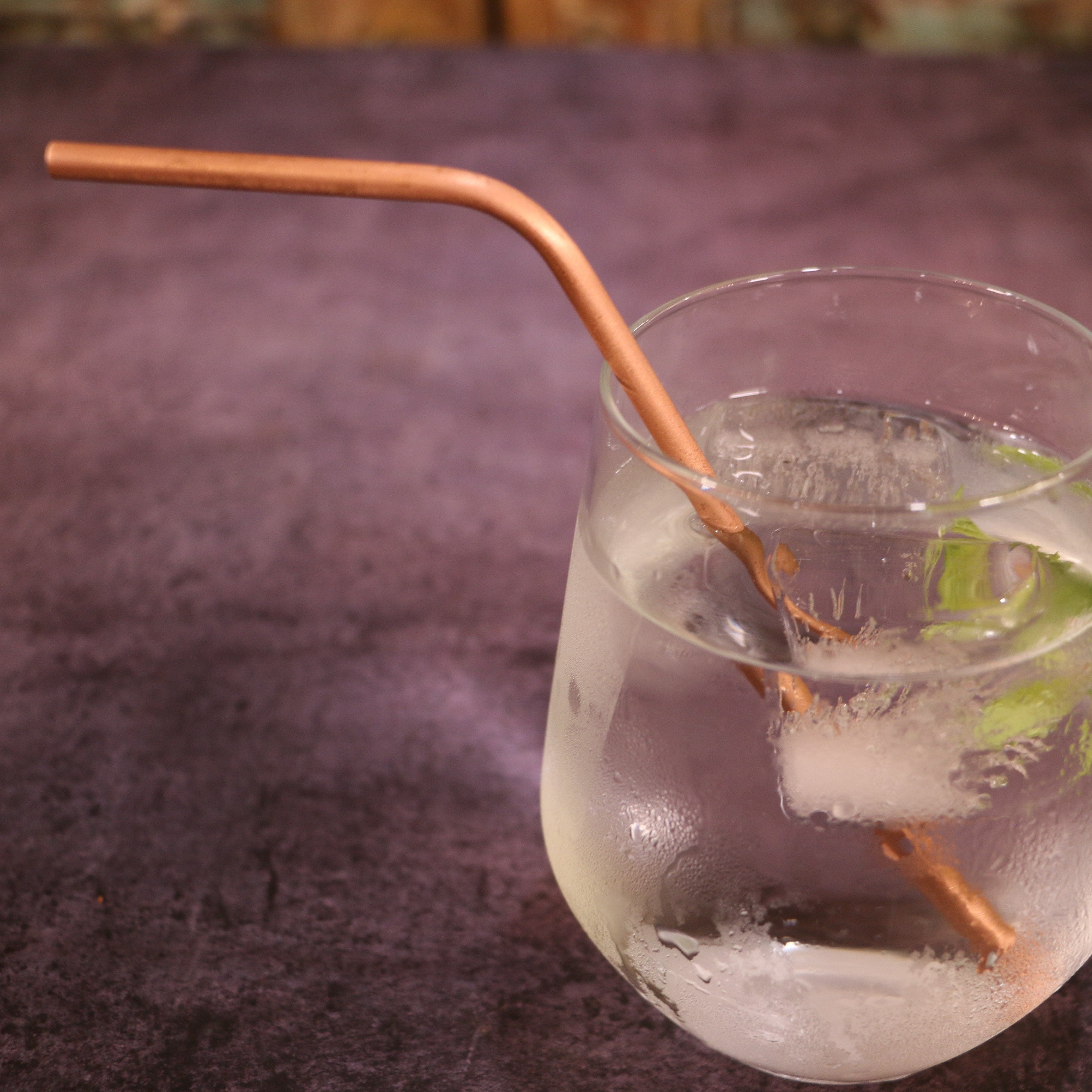 Pure Copper Water / Cocktail Straw - set of 4