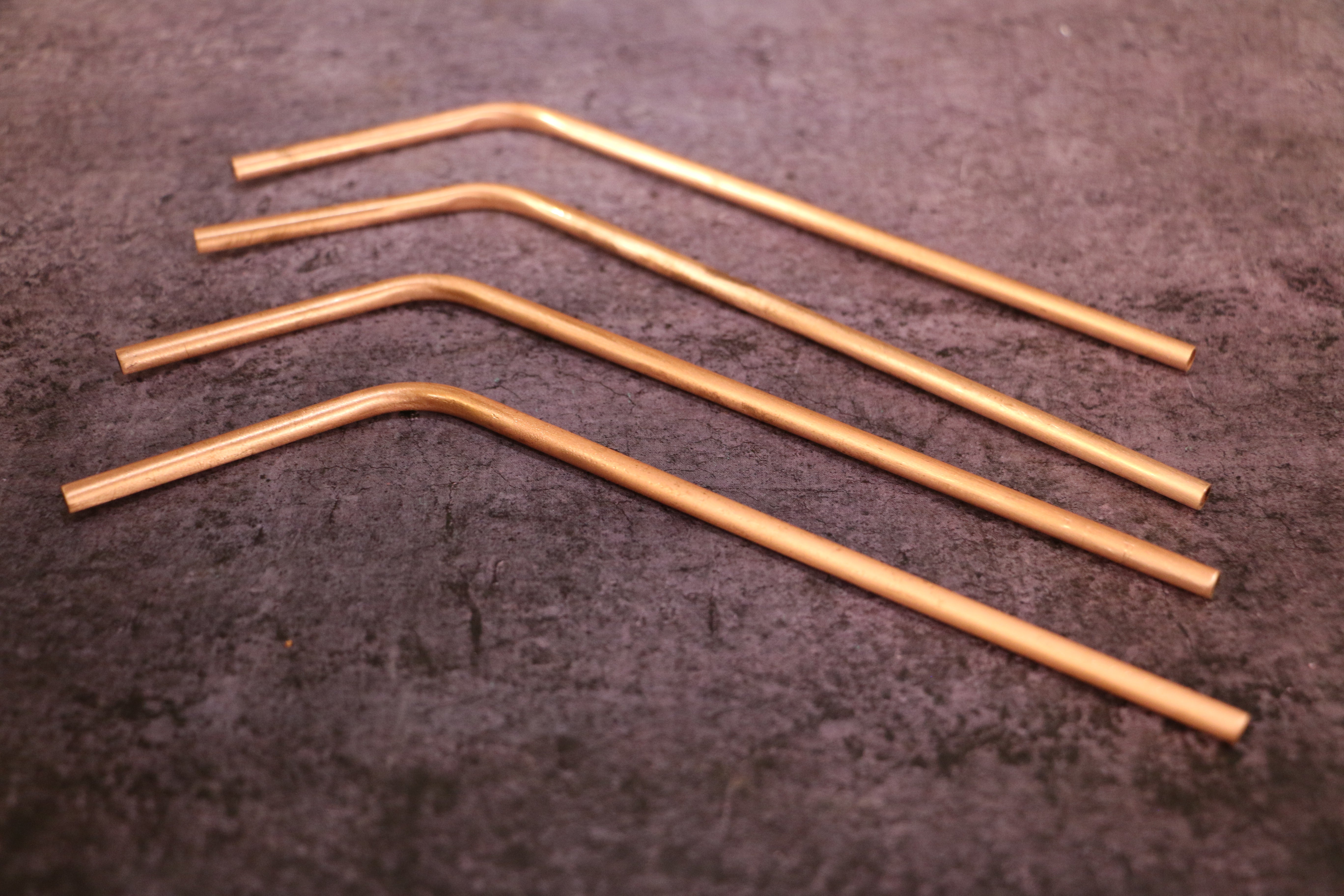 Pure Copper Water / Cocktail Straw - set of 4