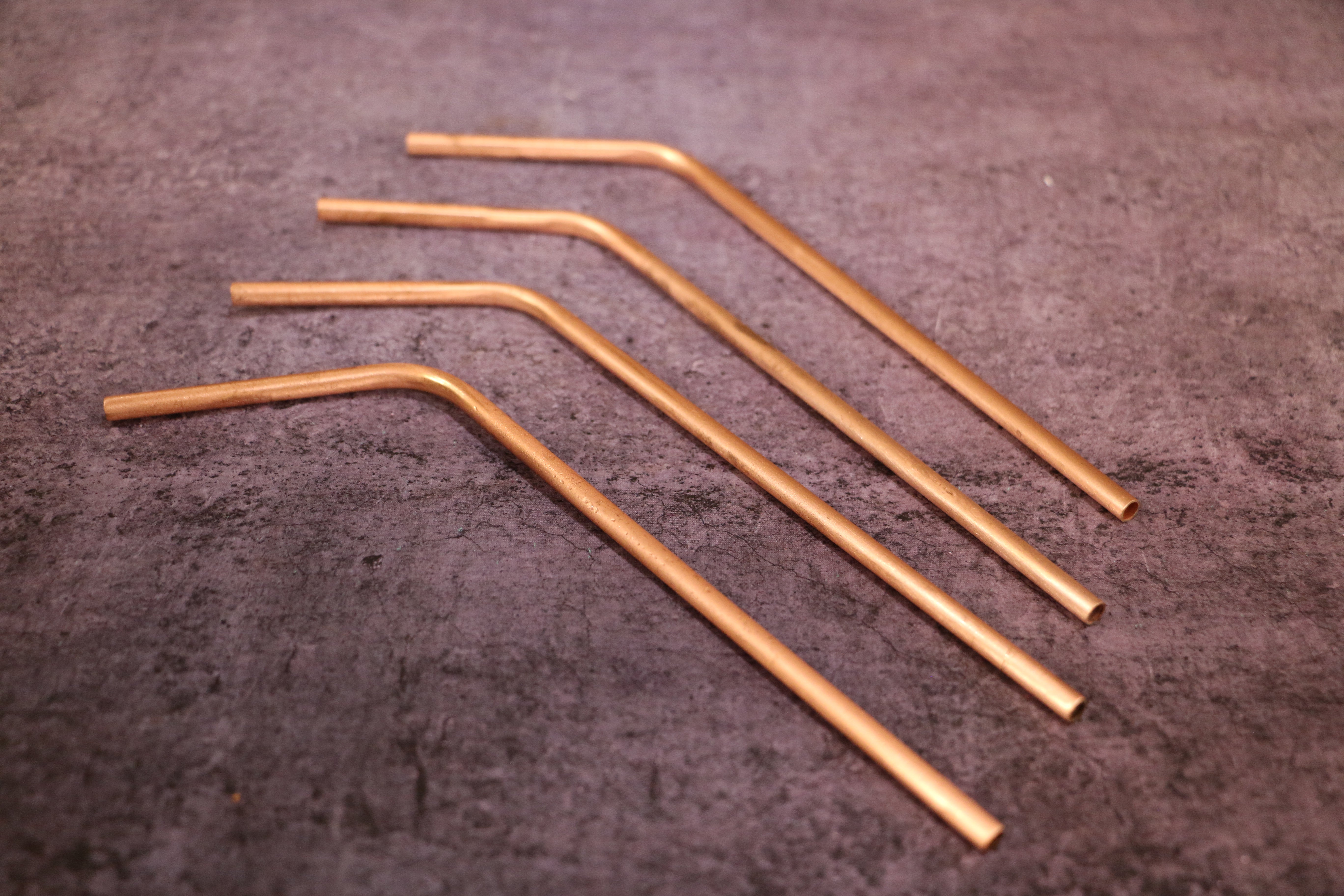 Pure Copper Water / Cocktail Straw - set of 4