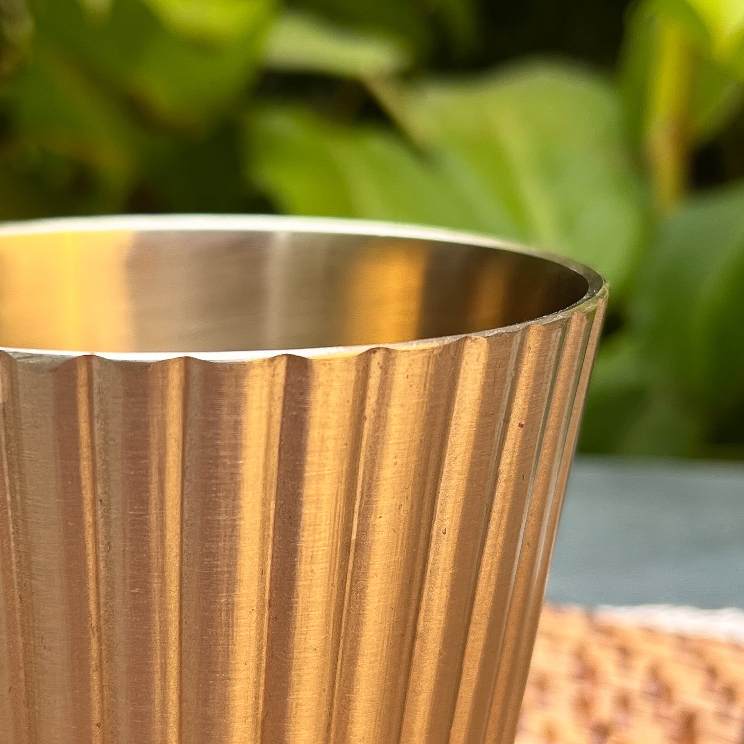 Pure Lead-Free Kansa Fluted Tumbler – 240 ML