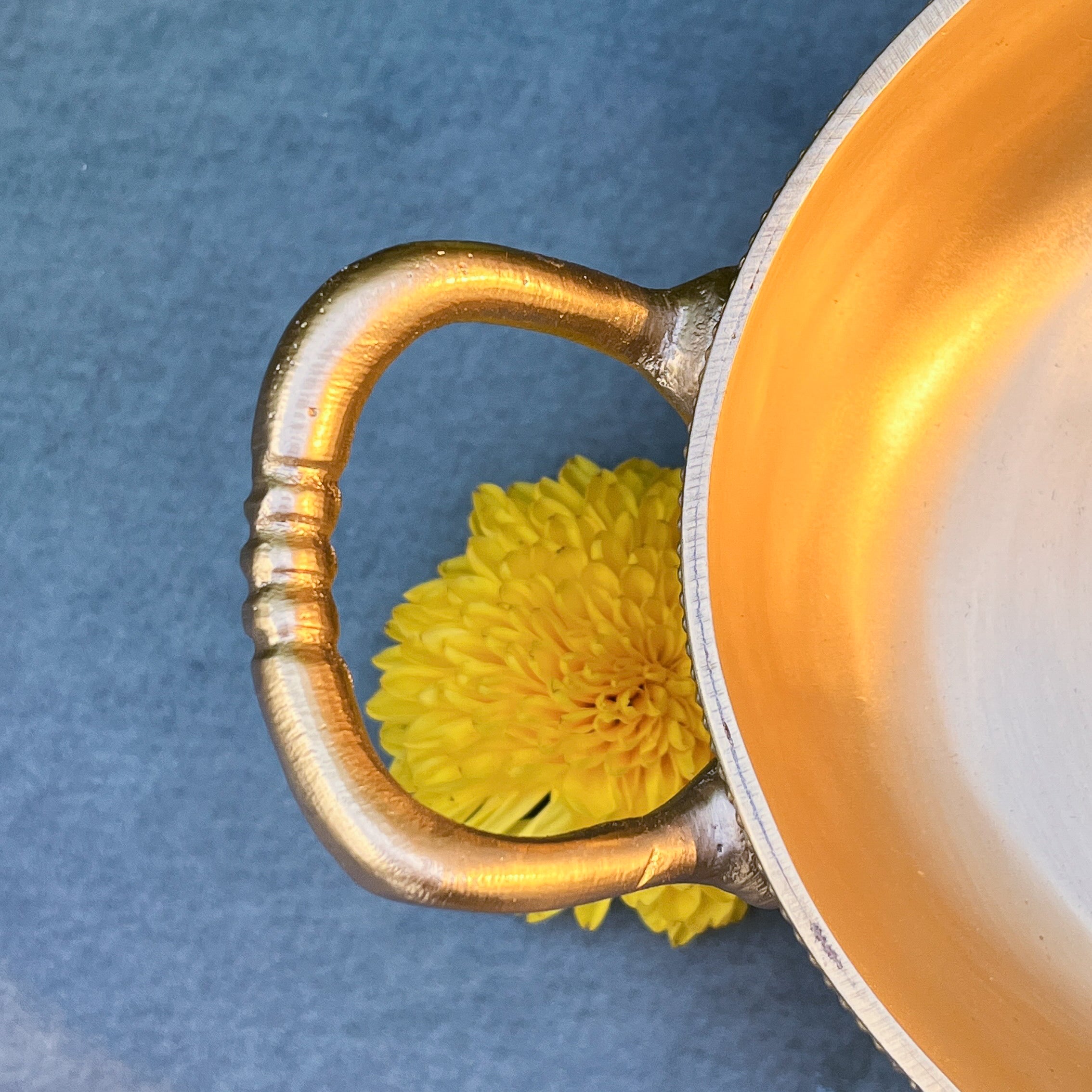 Ambi Lead Free Pure Brass Oval Serving Bowl with Beaded Rim & Ornate Feet