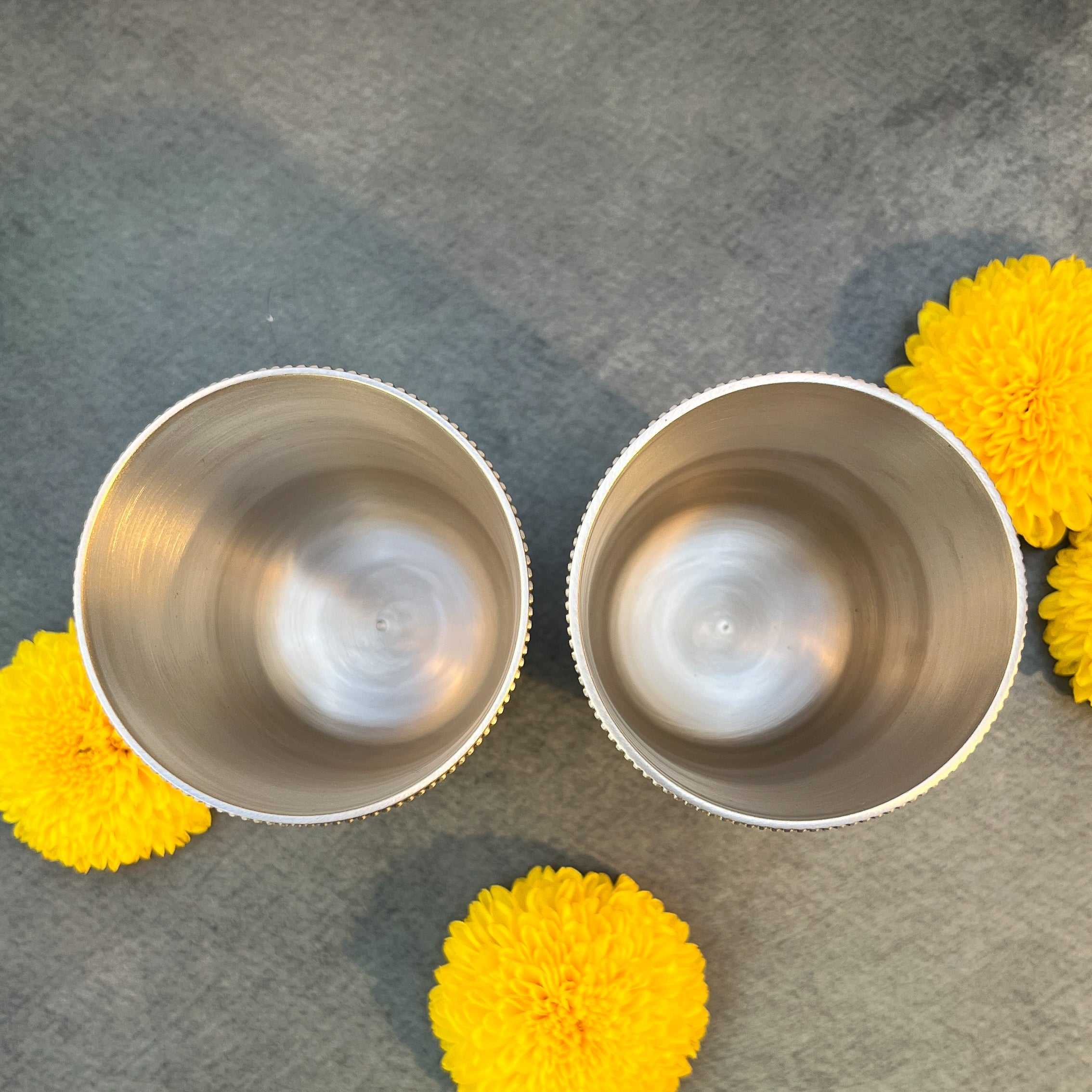 Ambi Pure Brass Glass with Beaded Rim