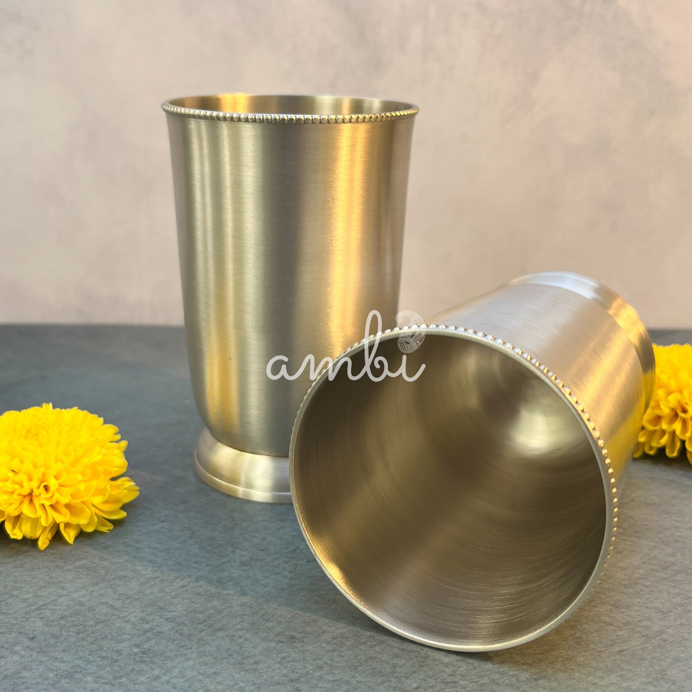 Ambi Pure Silver-Plated Glass with Beaded Rim (Set of 1)