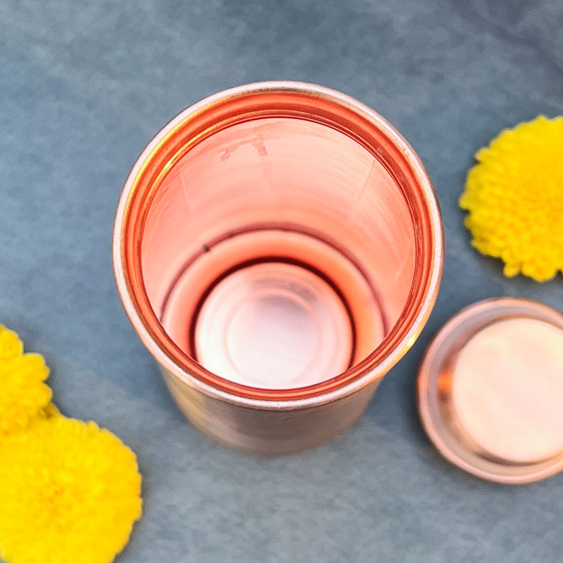 Ambi Ayurvedic Pure Copper Water Bottle – Brushed Finish Heavy Make