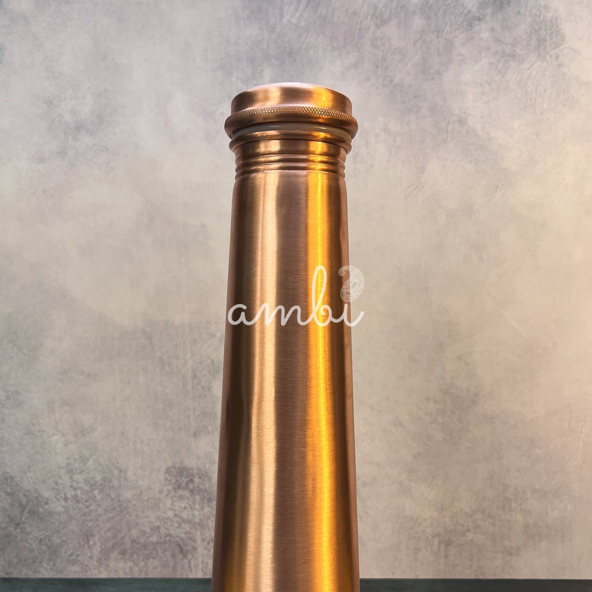 Ambi Ayurvedic Pure Copper Water Bottle – Brushed Finish Heavy Make