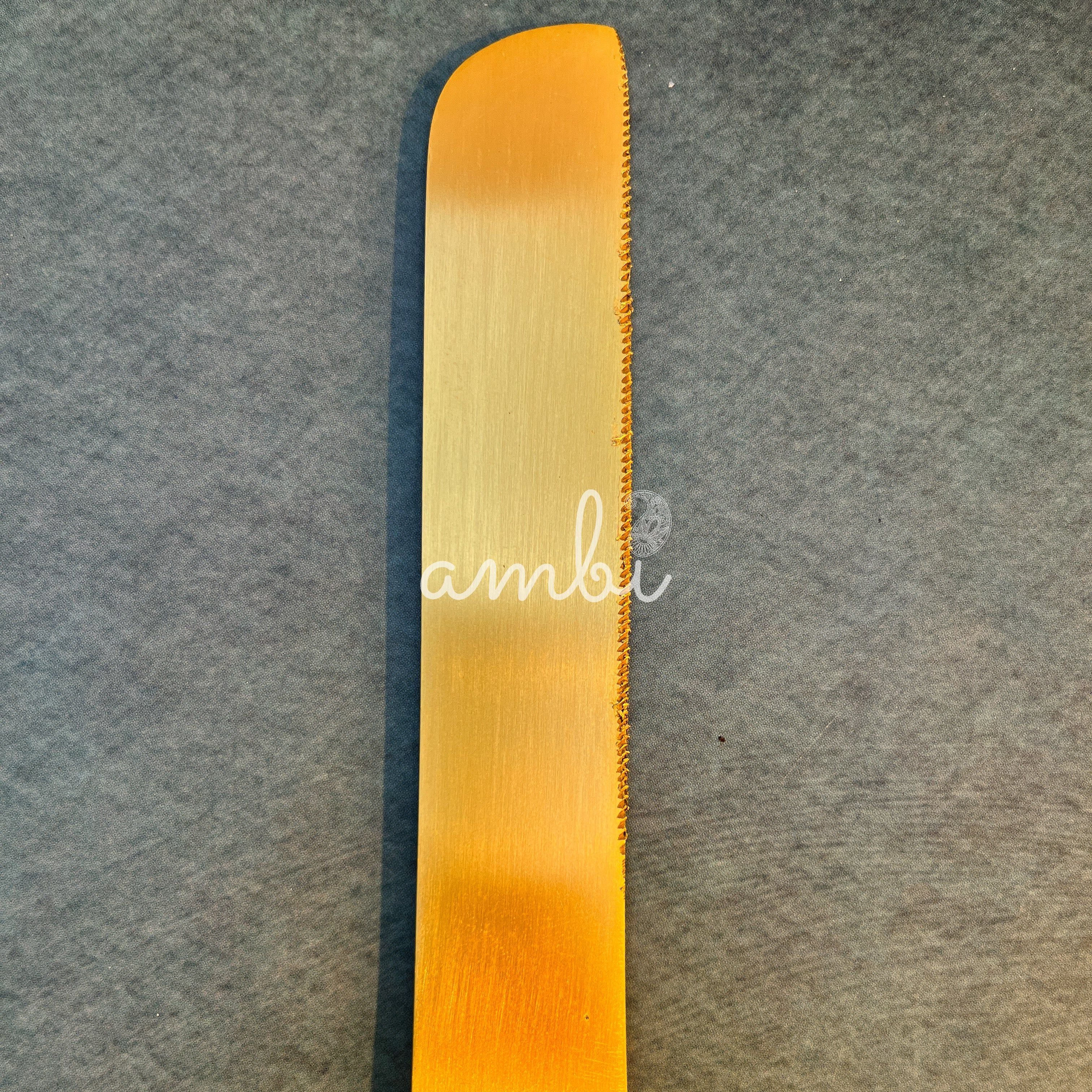 AMBI Pure Brass Heavy Handcrafted Rectangle Knife with Satin Polish