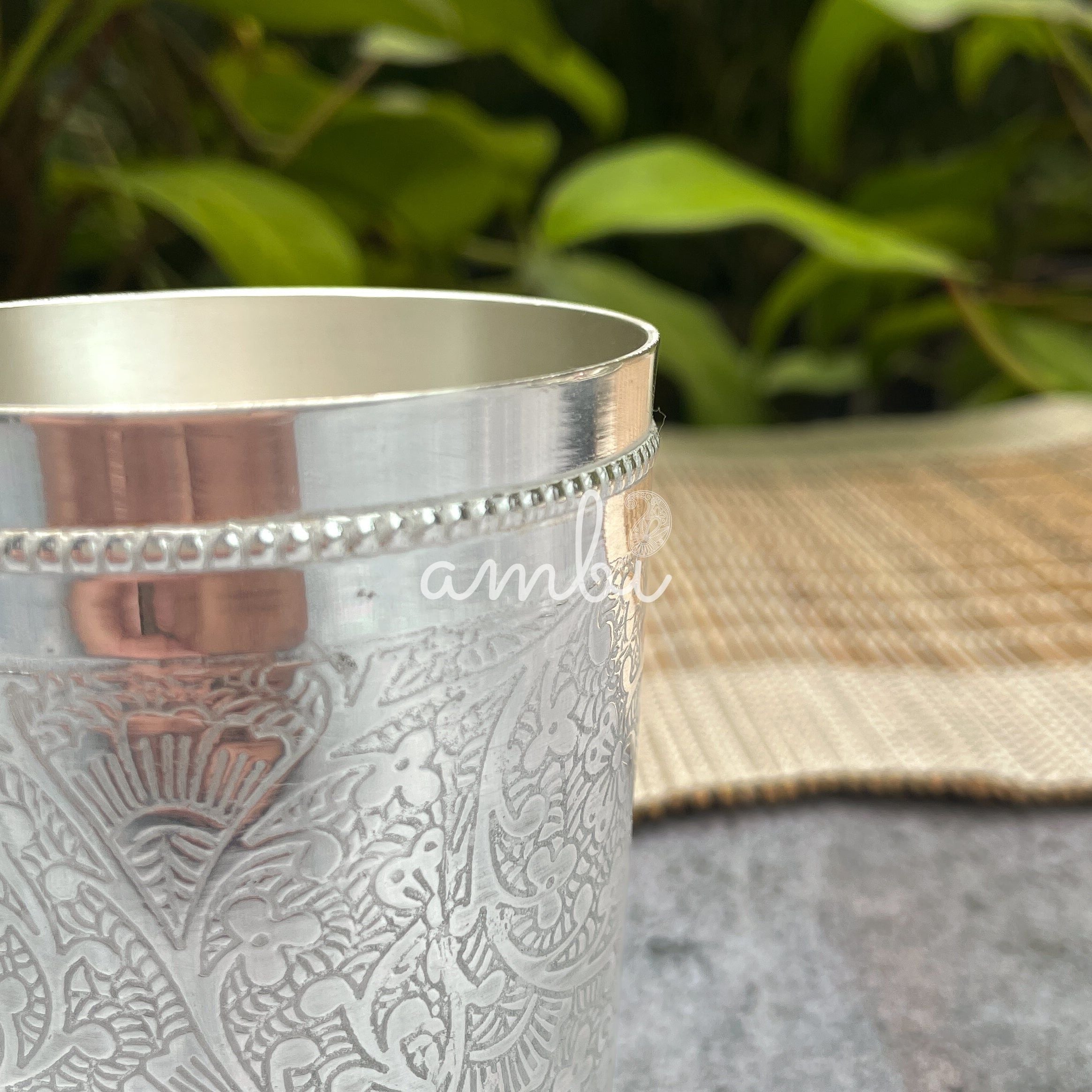 Ambi Compact 4 Inches Pure Silver-Plated Glass – Elegant & Sturdy