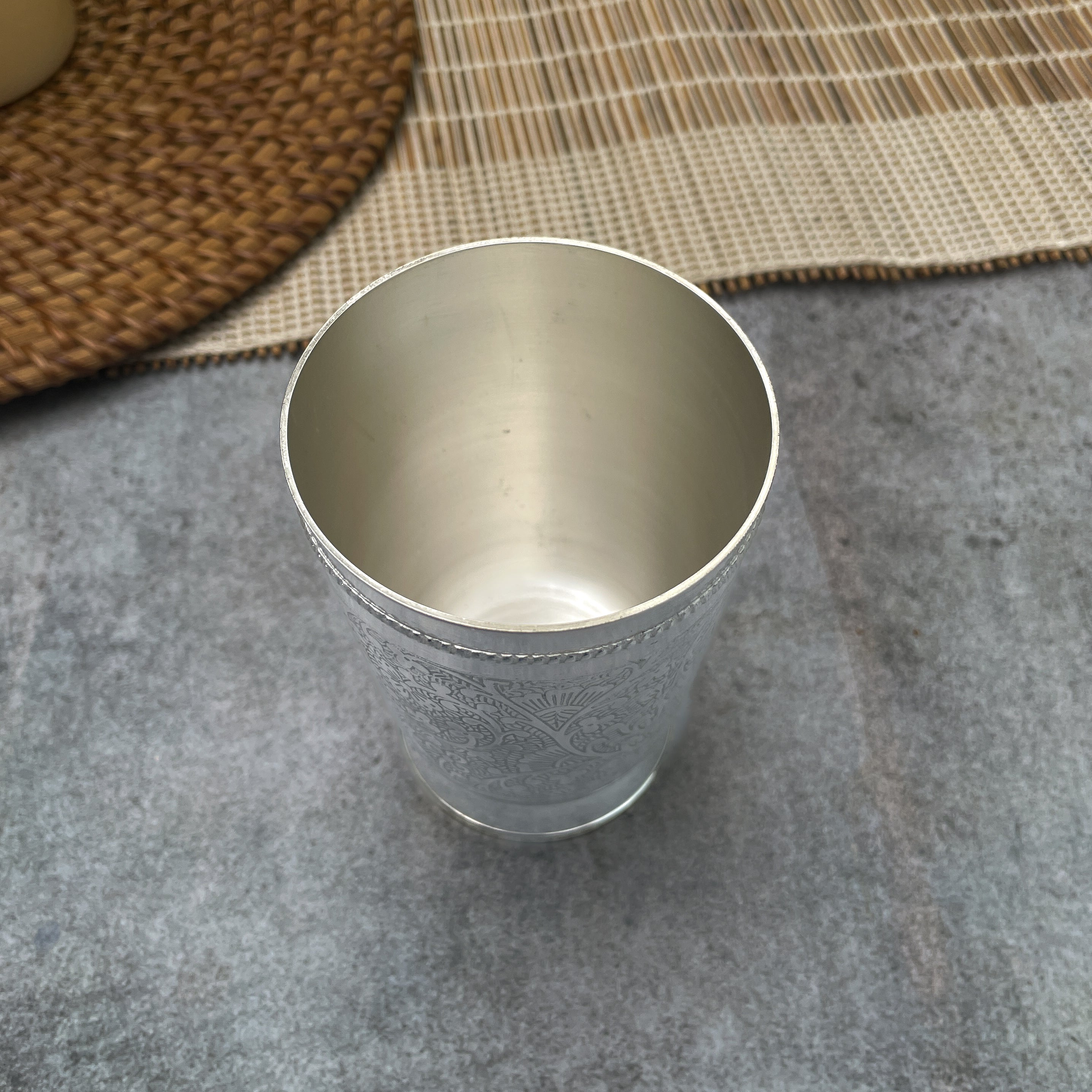 Ambi Compact 4 Inches Pure Silver-Plated Glass – Elegant & Sturdy