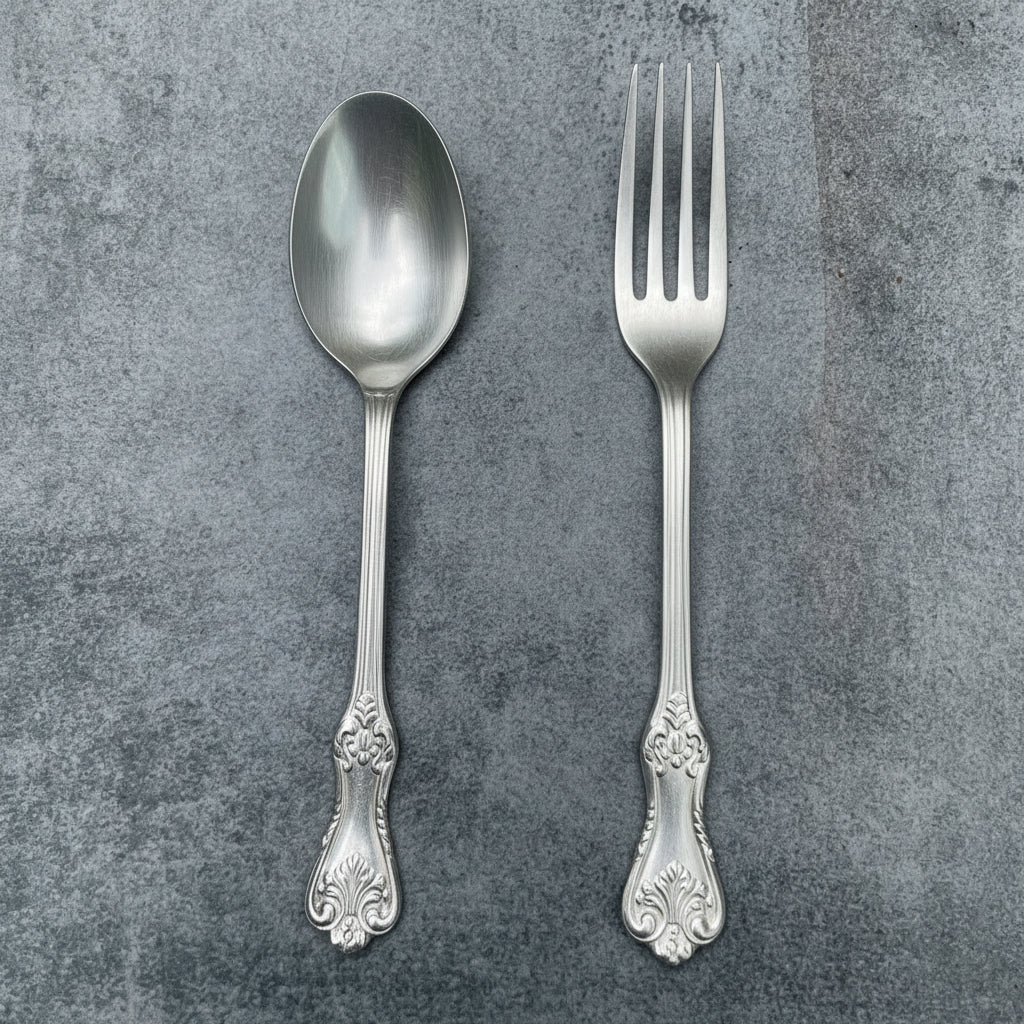 Ambi Silver-Plated Brass Thali Set – 8 Pieces | Glossy Engraved