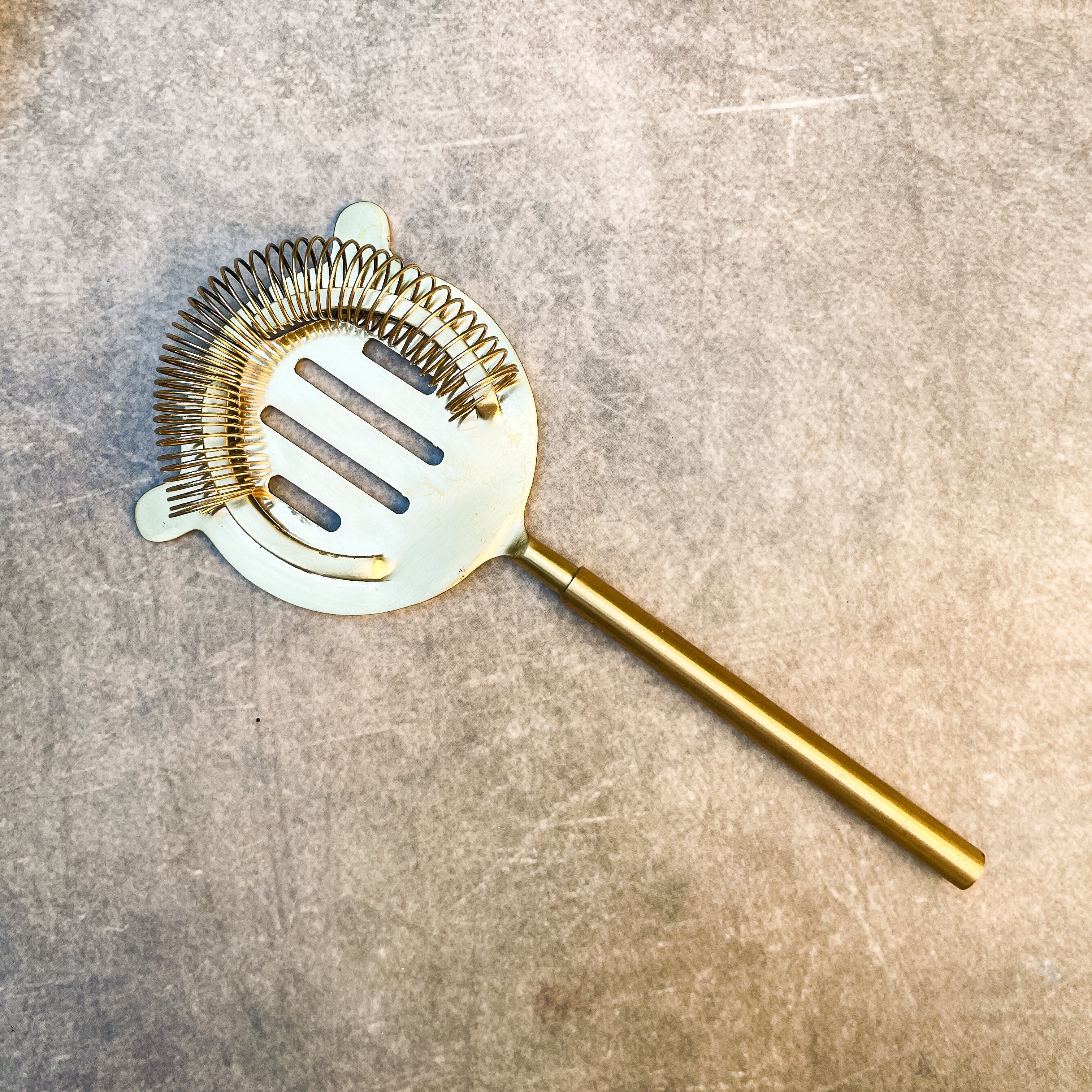 Ambi Pure Brass Hawthorne Cocktail Strainer