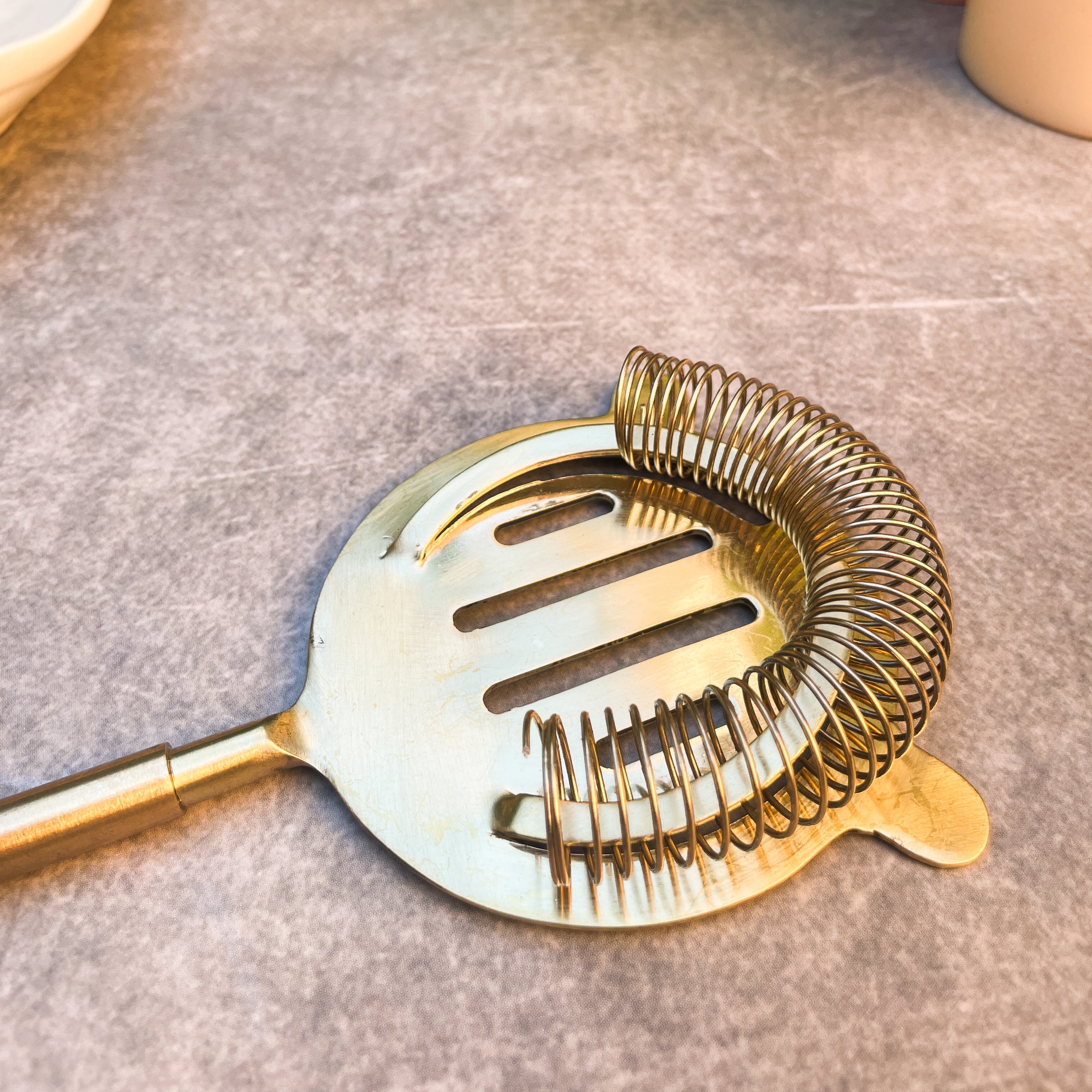 Ambi Pure Brass Hawthorne Cocktail Strainer