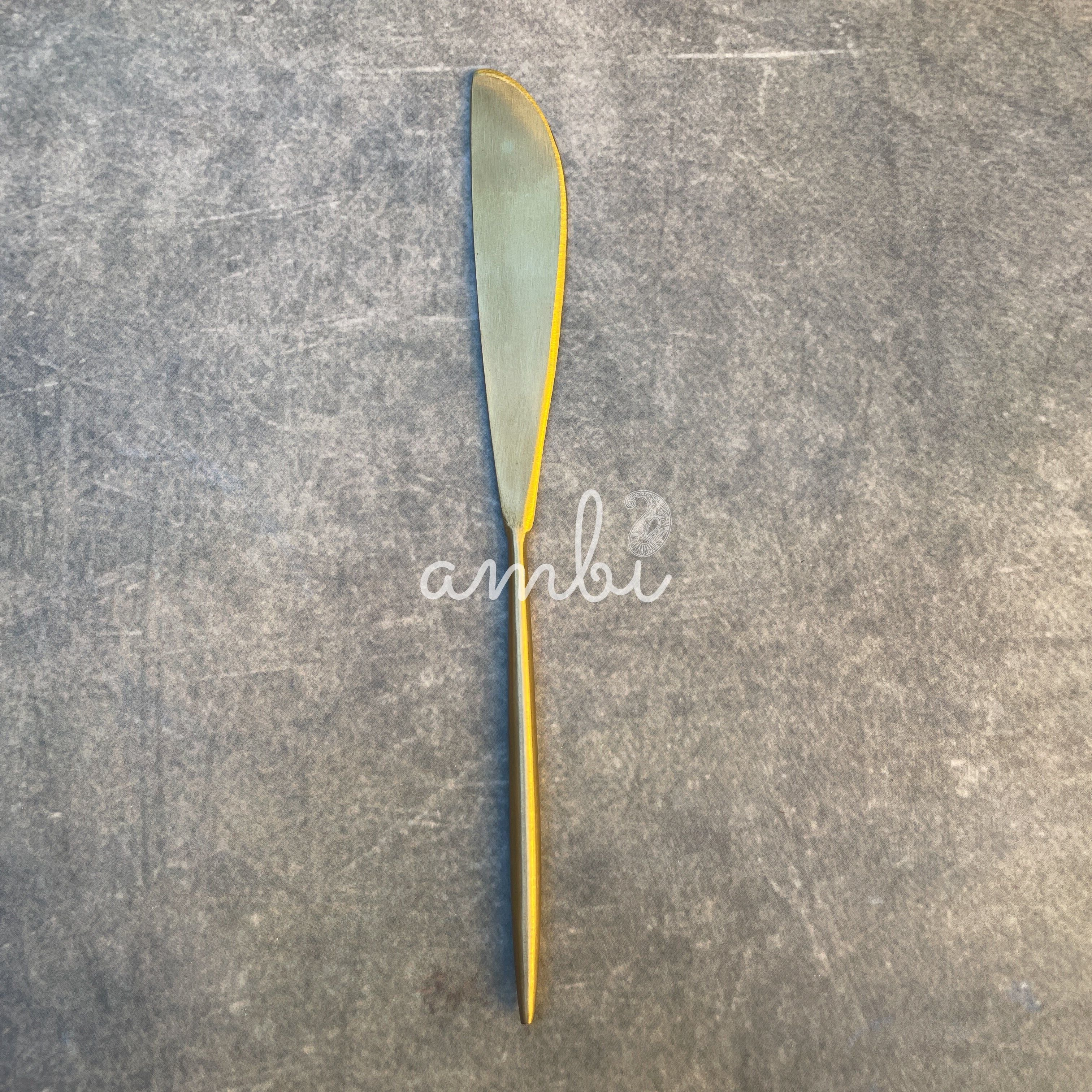 AMBI Pure Brass Dinner Knife – Smooth Satin Finish(Set of 2)