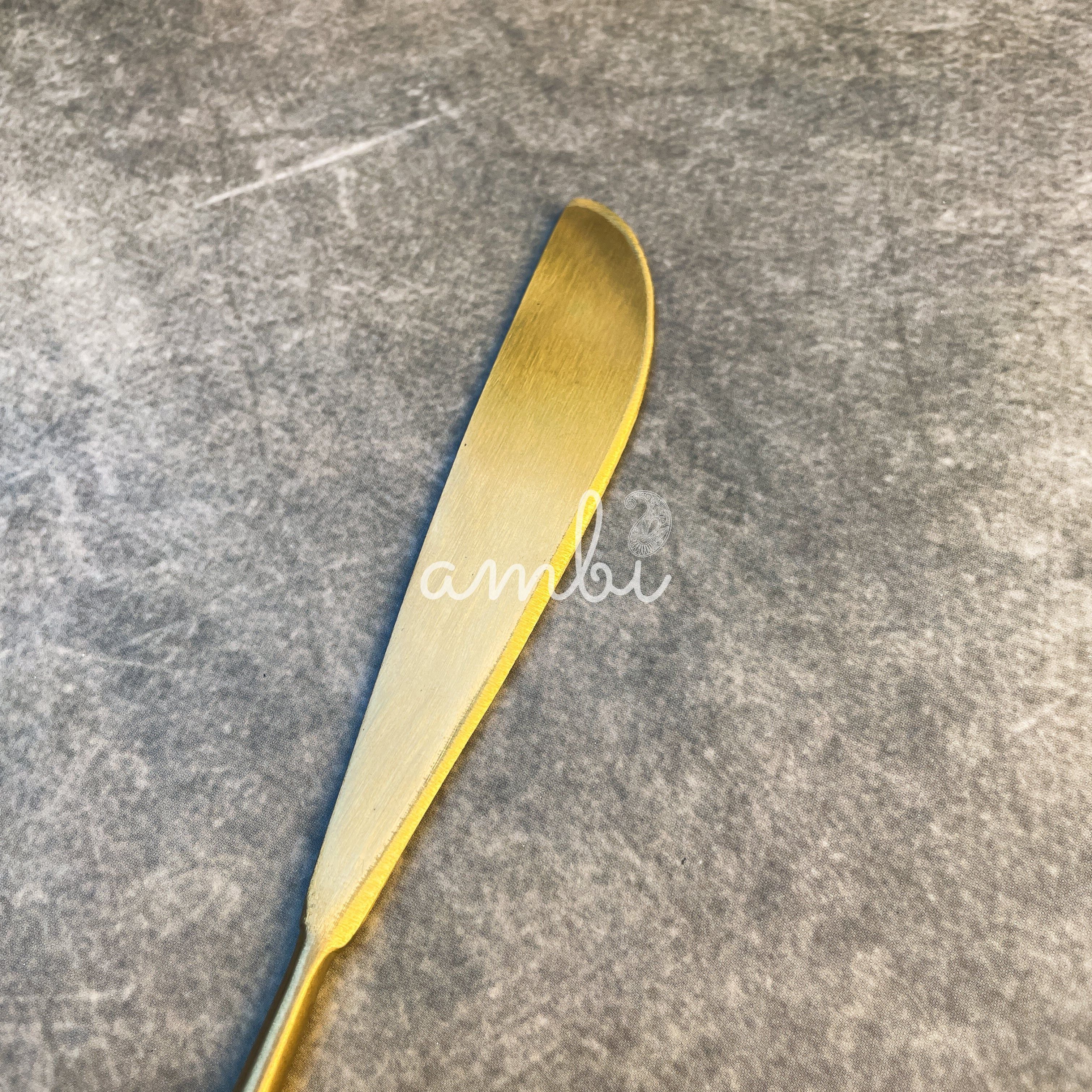 AMBI Pure Brass Dinner Knife – Smooth Satin Finish(Set of 2)