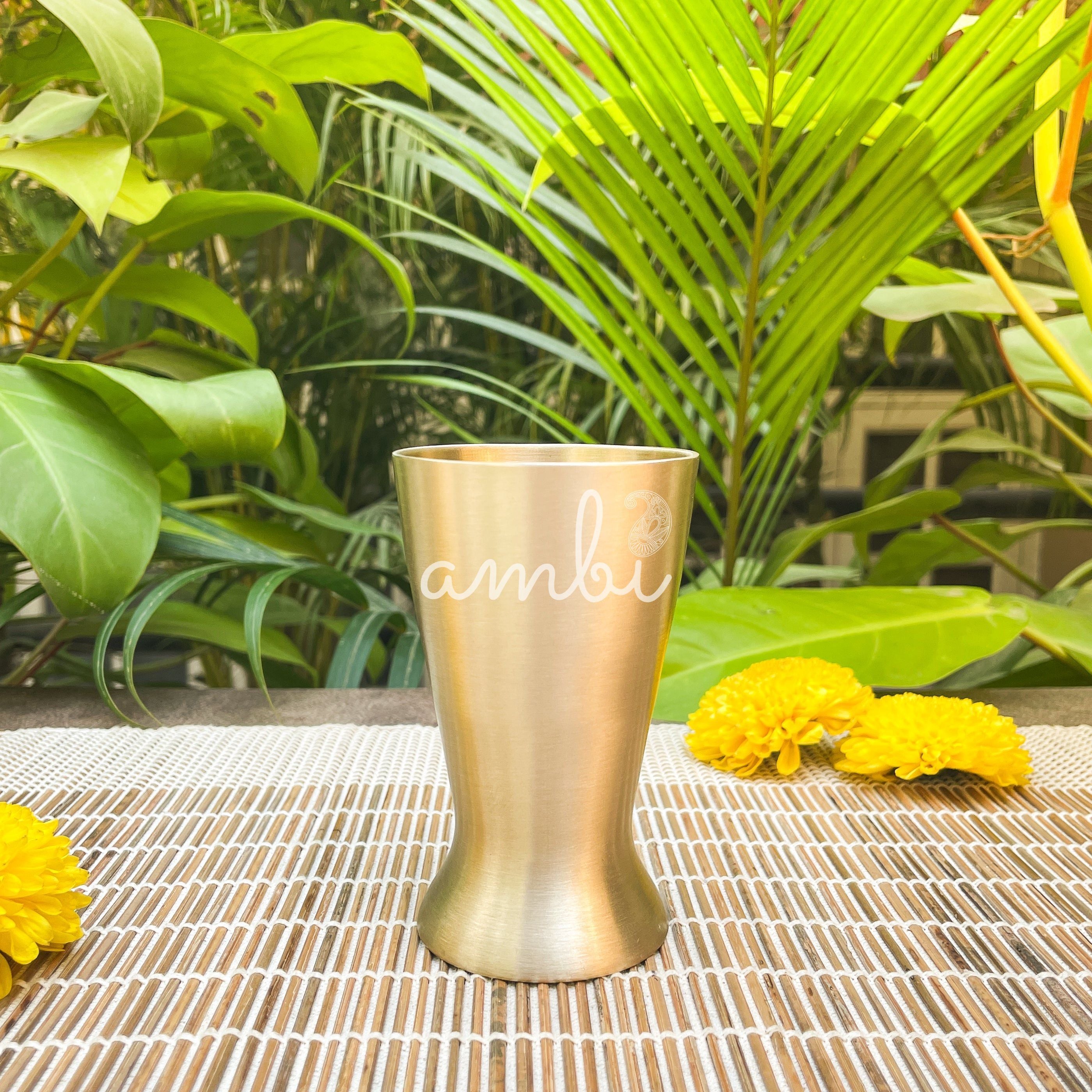 AMBI Royal 100% Pure Lead Free Kansa Small Glass - 140ML - Kids glass