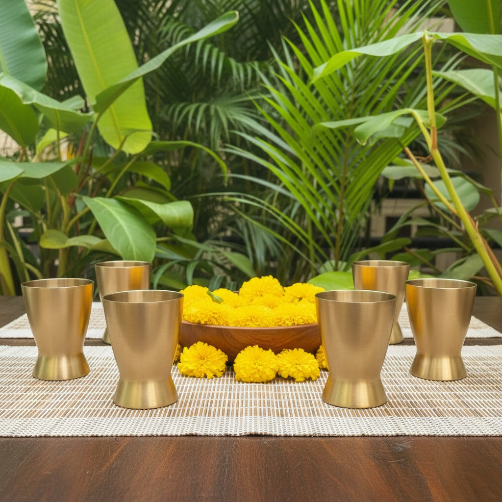 AMBI Royal 100% Pure Lead Free Kansa Small Glass -100 ml