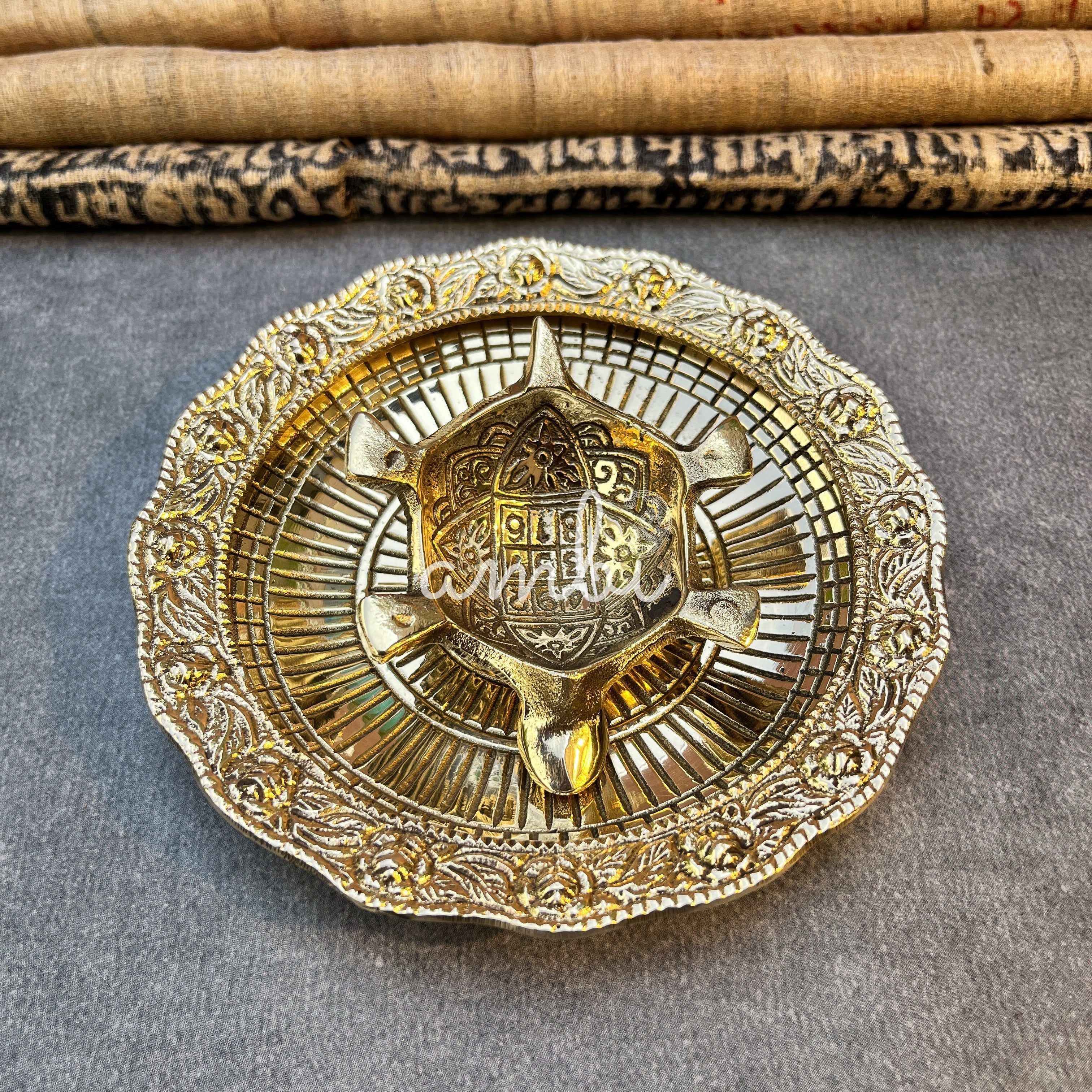 Ambi Pure Brass Tortoise/Turtle for Good Vibes , Vastu & Feng Shui