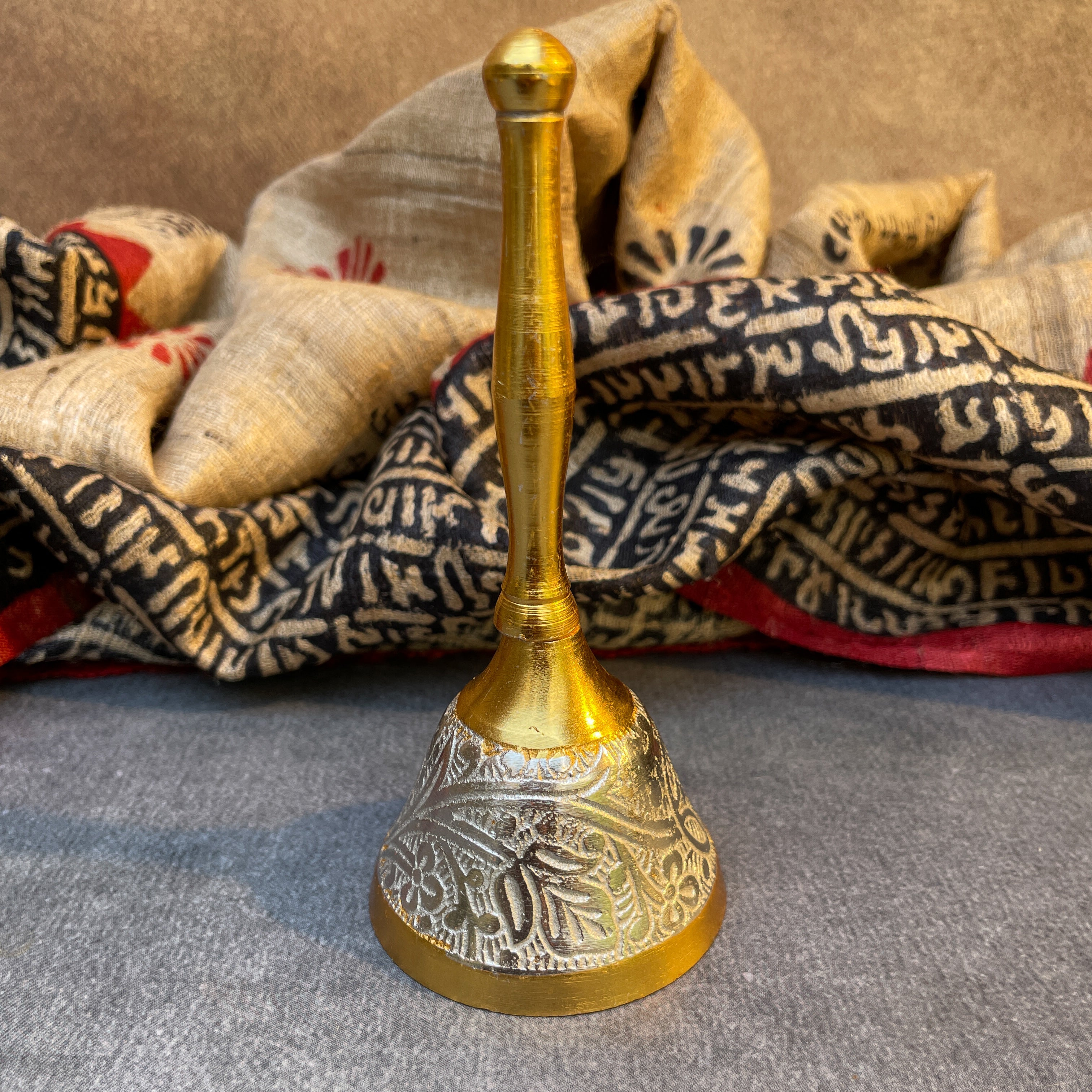 AMBI Pure Brass Puja Thali Set – Traditional Engraved Design