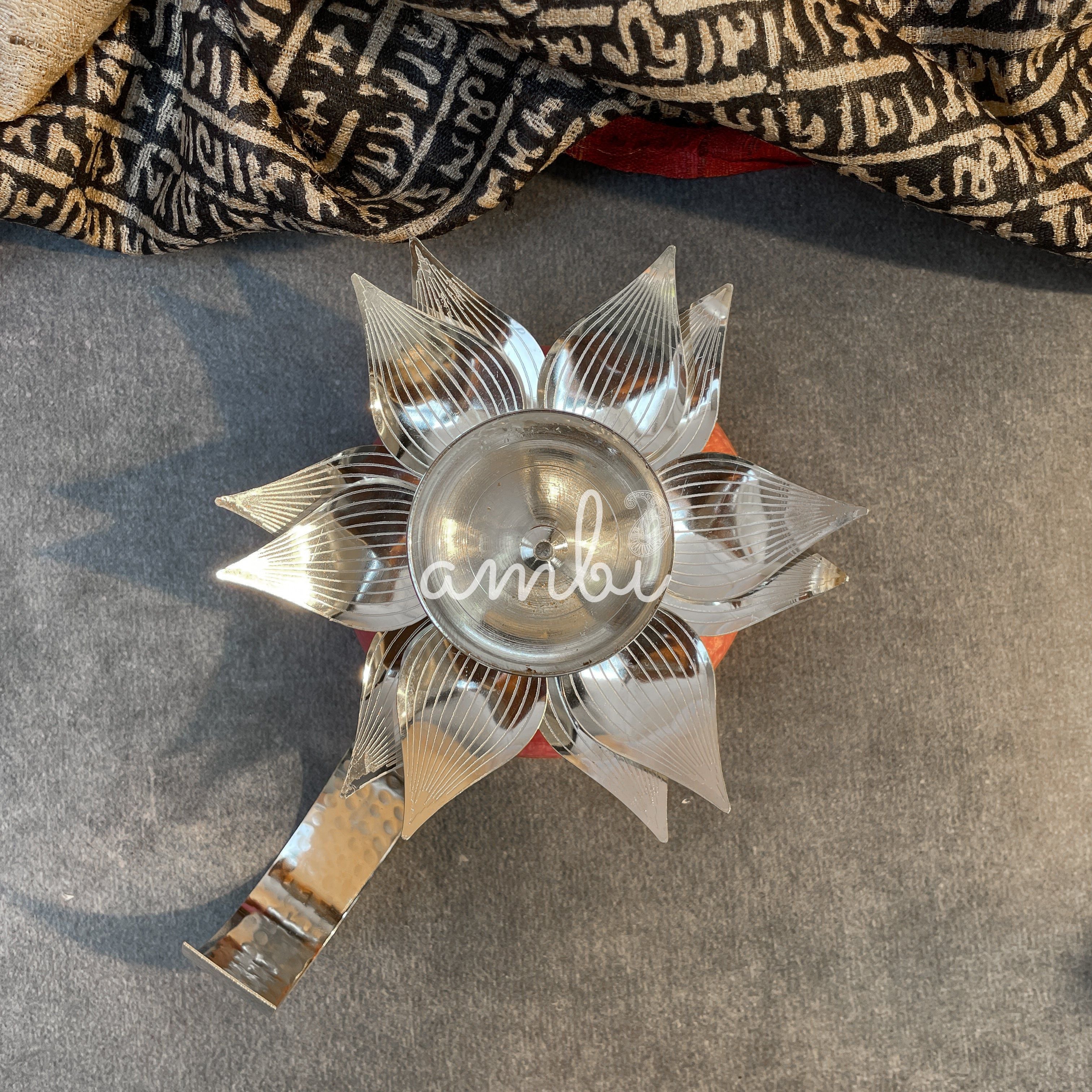 AMBI Lotus Jyot Silver Plated Diya