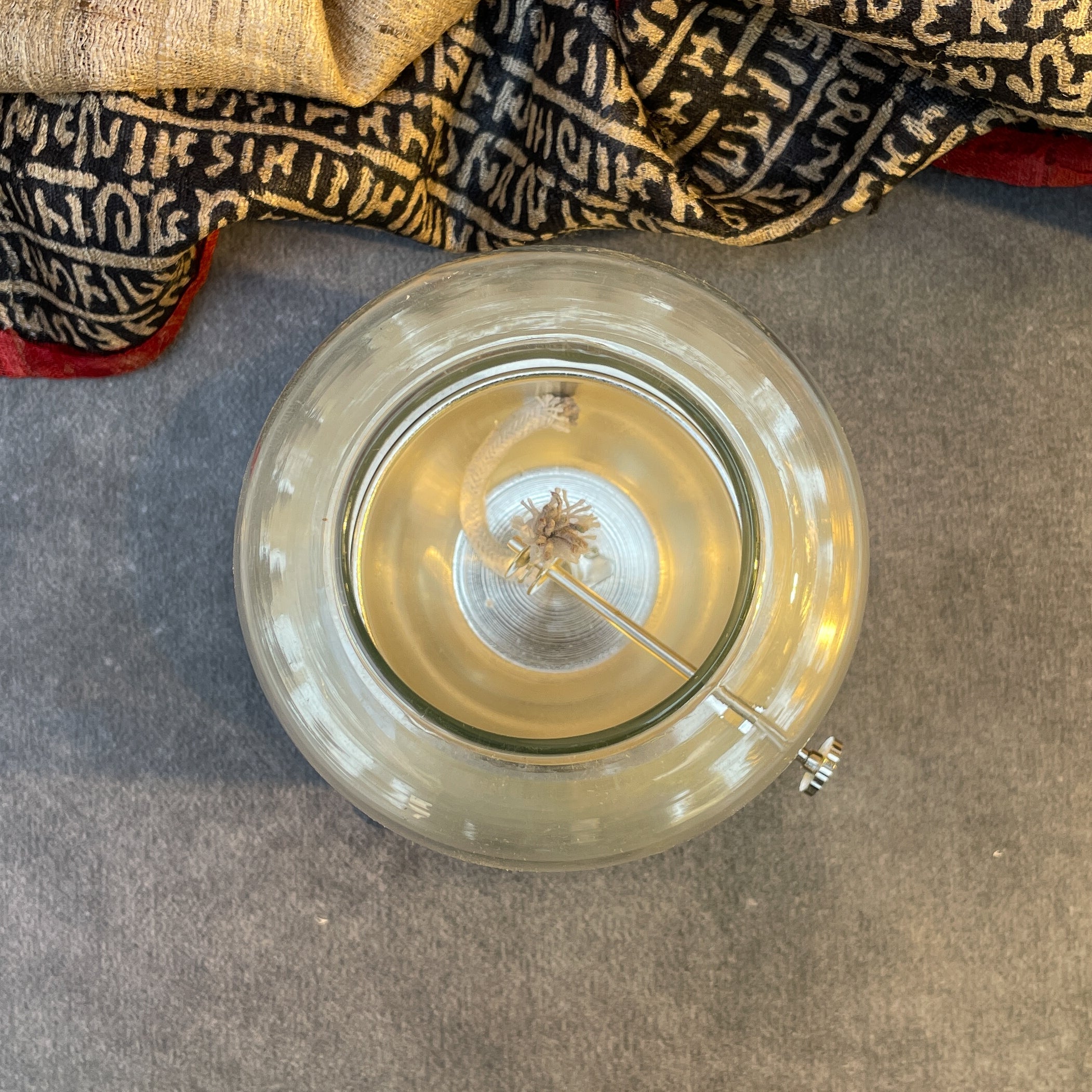 Ambi Silver-Plated Brass Akhand Jyot Diya with Protective Shield | 301g