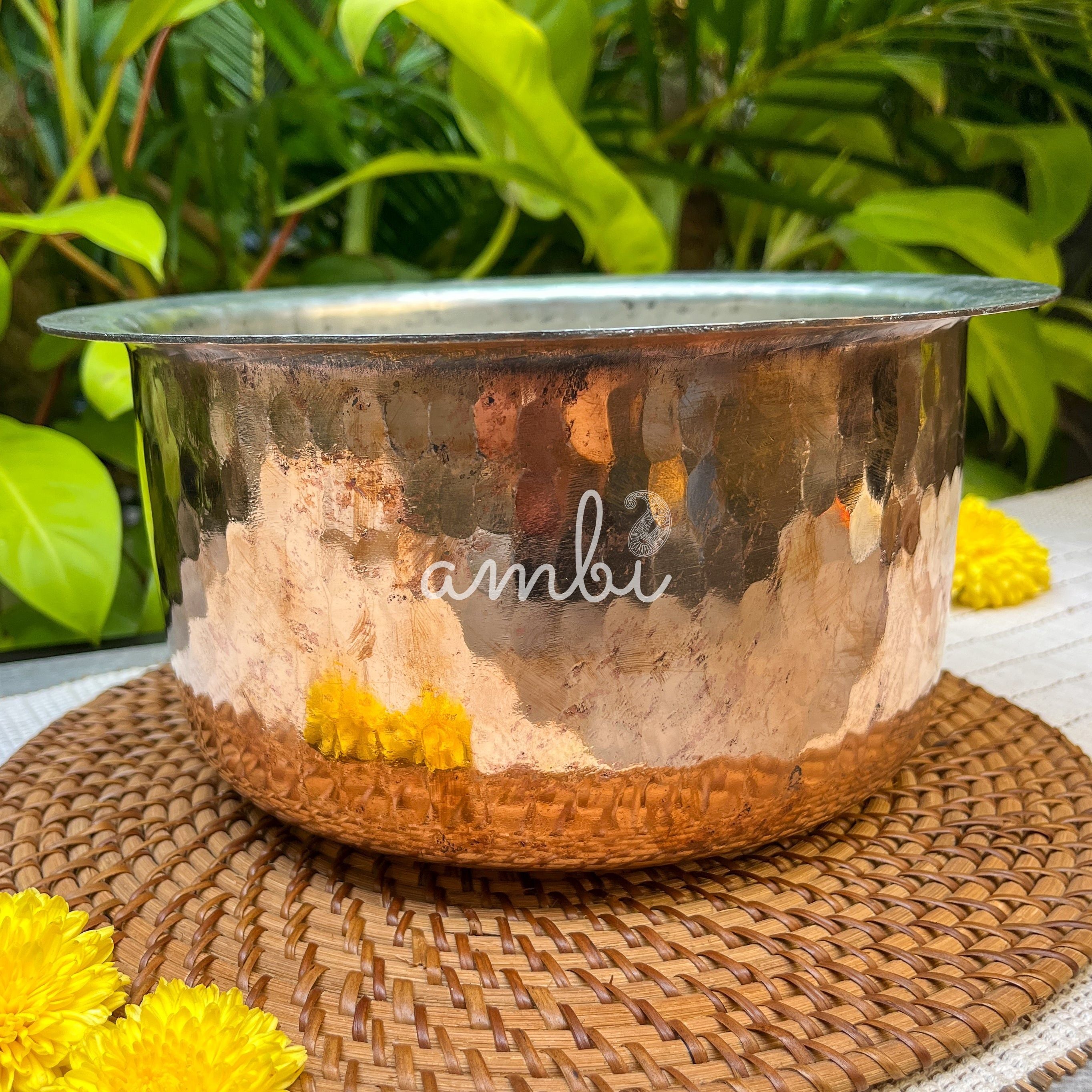 Beautiful Pure Copper Traditional Patila - Plain Design - 3.5 L