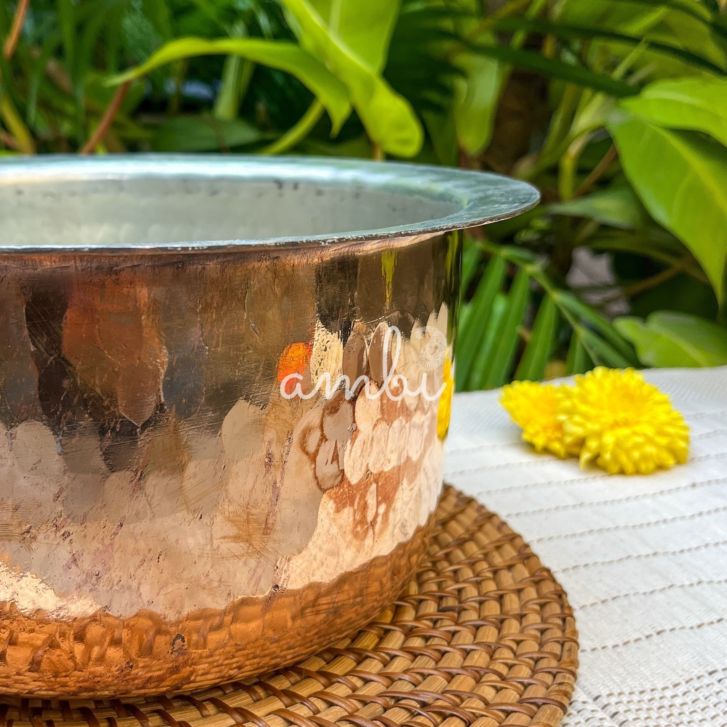 Beautiful Pure Copper Traditional Patila - Plain Design - 3.5 L