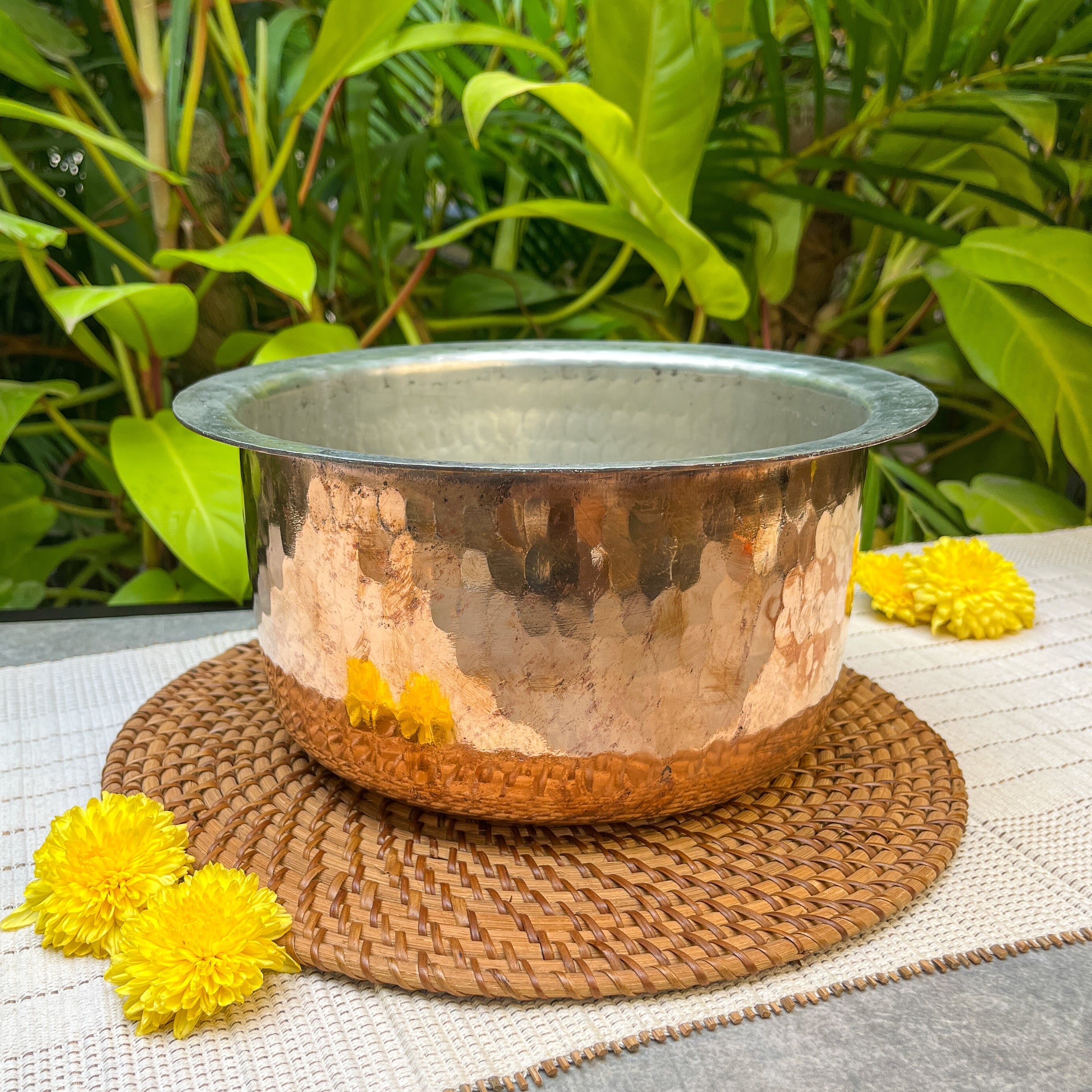 Beautiful Pure Copper Traditional Hammered Patila - 4 L
