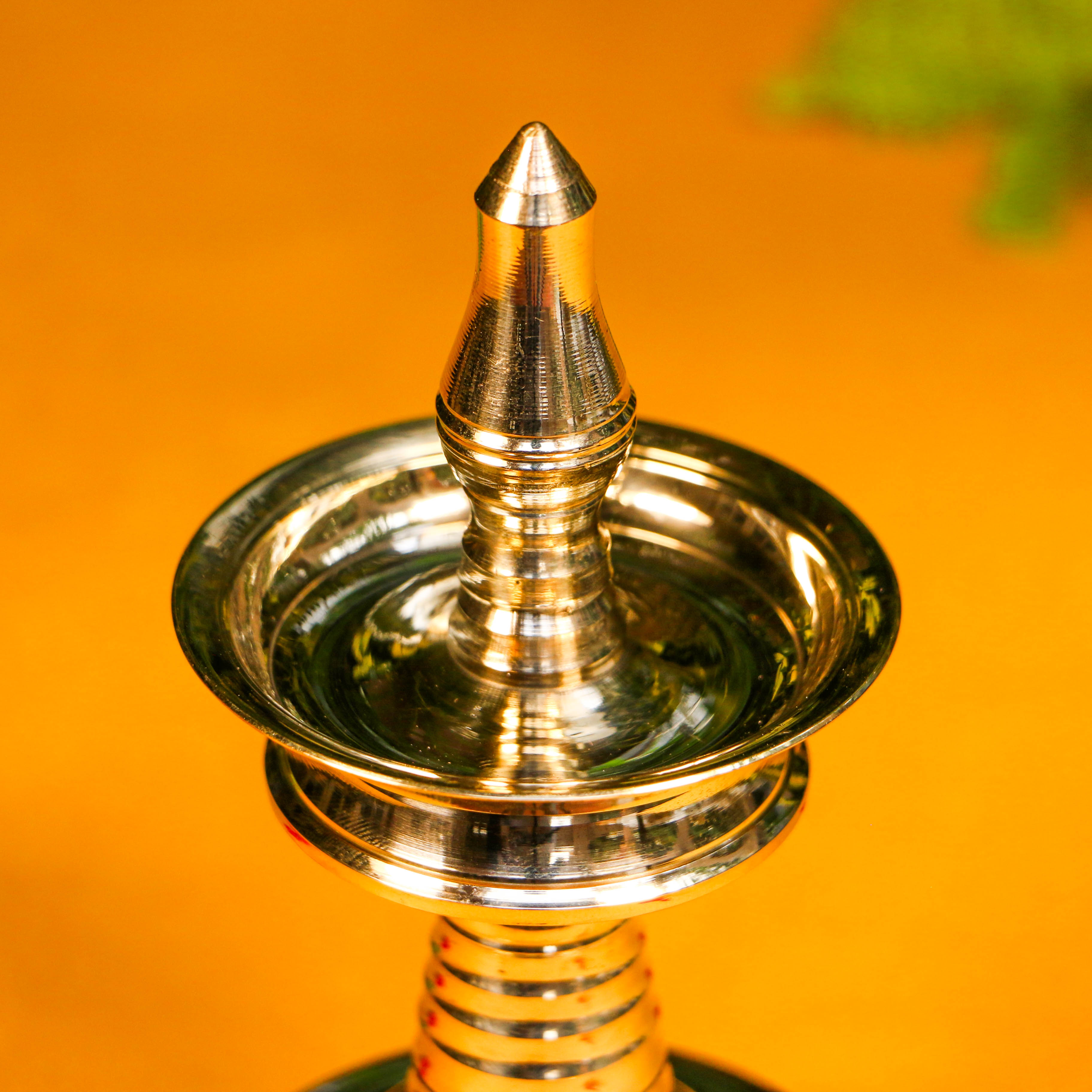 100% Pure Brass Pooja Mandala Deepam / Deepak / Diya - Medium Height - 12 cms