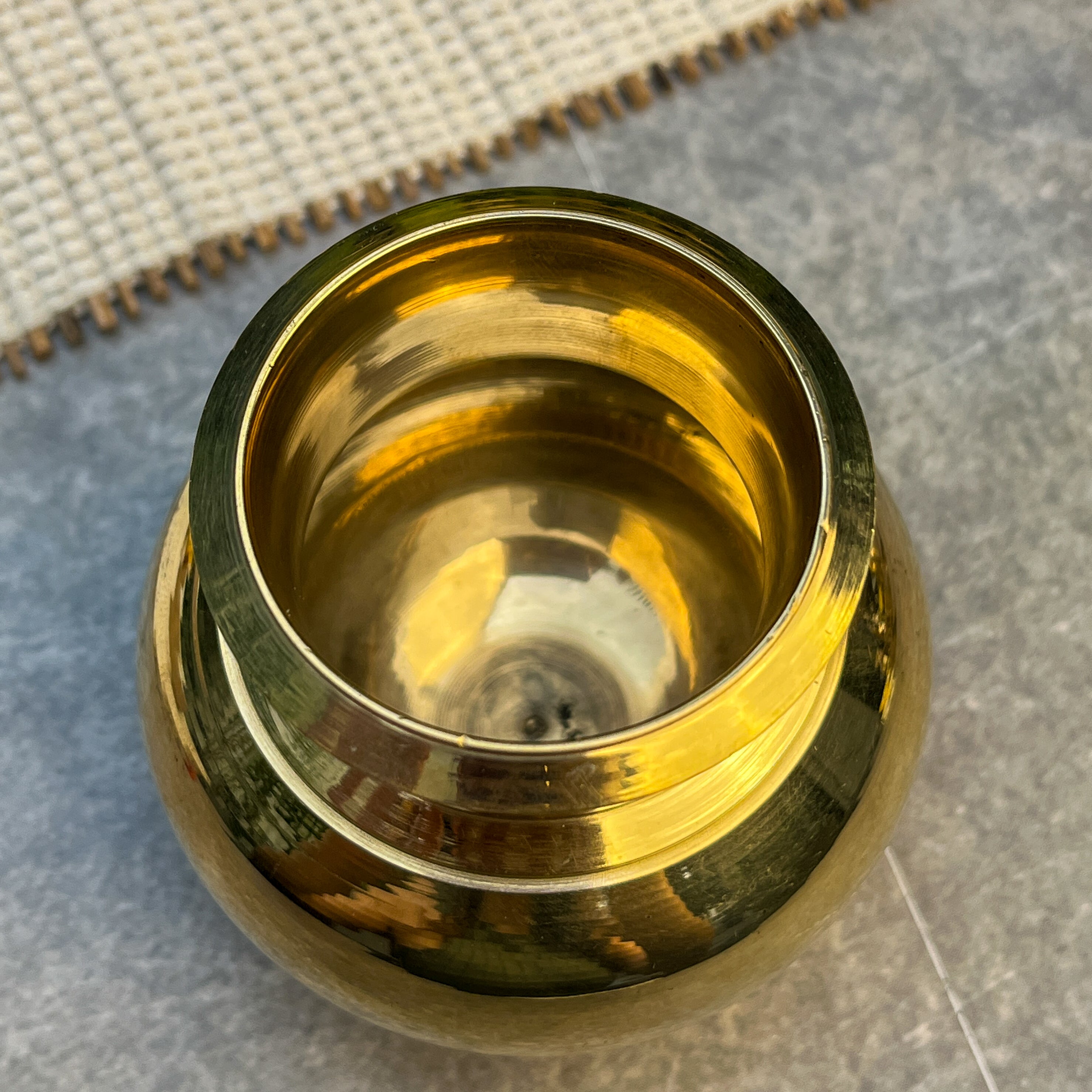 Ambi 100% Pure Brass Pooja Madrasi Lota for Pooja / Abhishek -3 Inches - Heavy Make