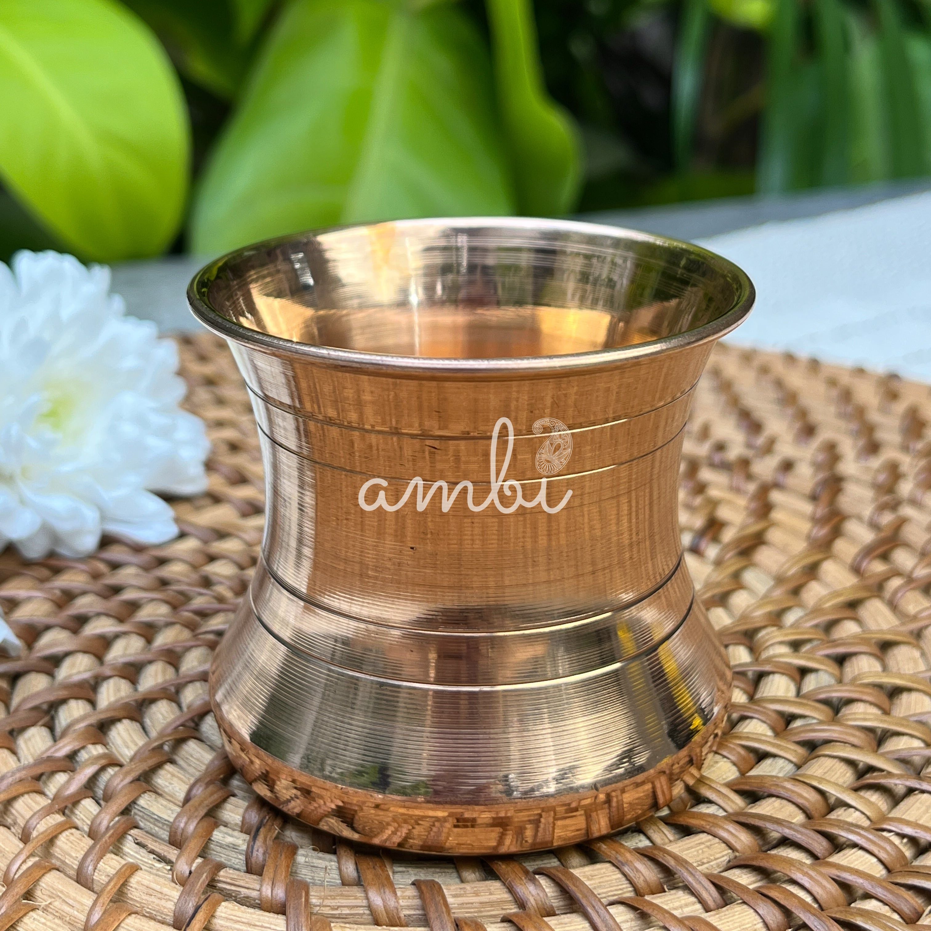 100% Pure and Lead Free Elegant Copper Lota Small - 160 ML Capacity - Puja / Suryanamaskar