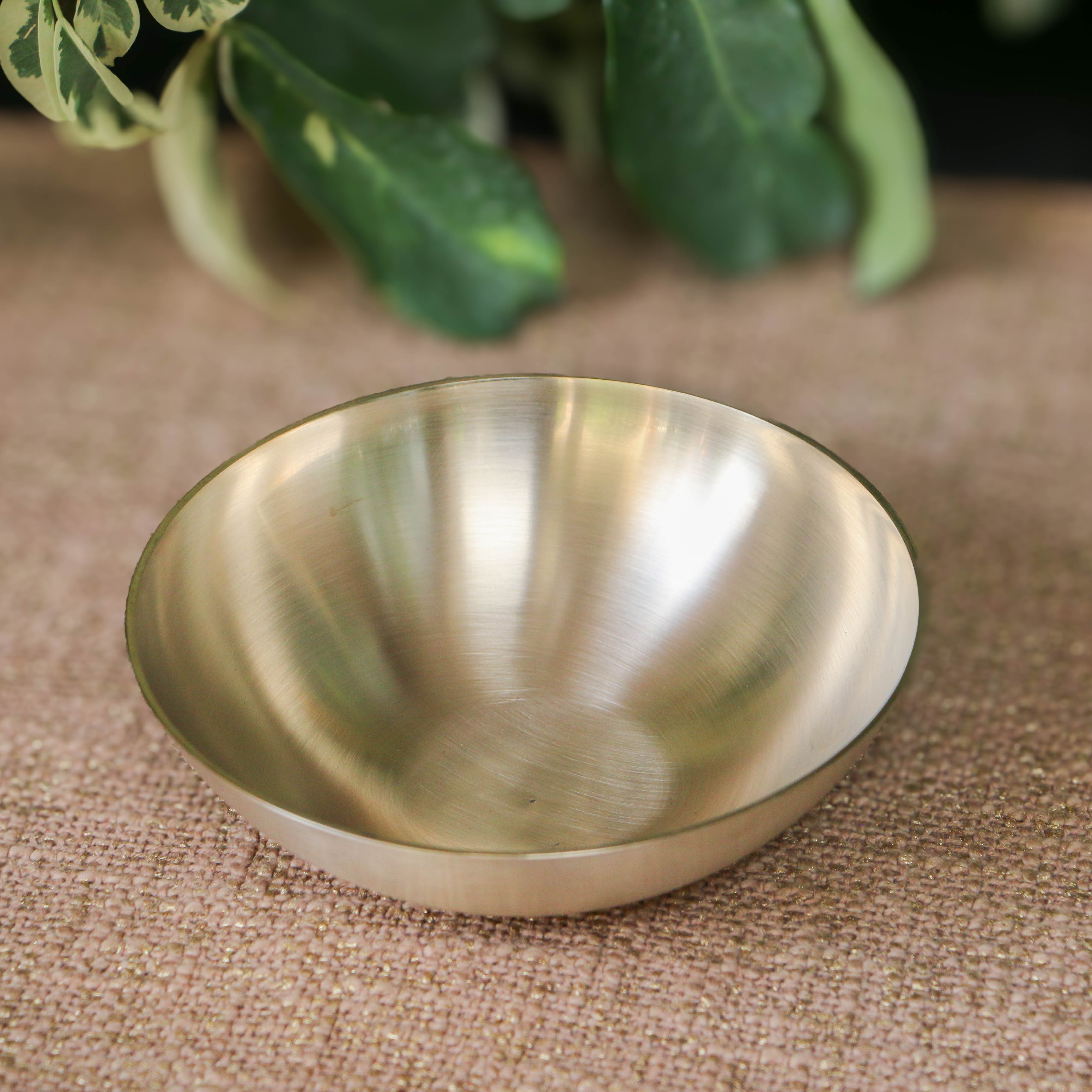 AMBI Pure 100% Lead Free Kansa Elegant Medium Bowl - 5.5 inch (450 ml)